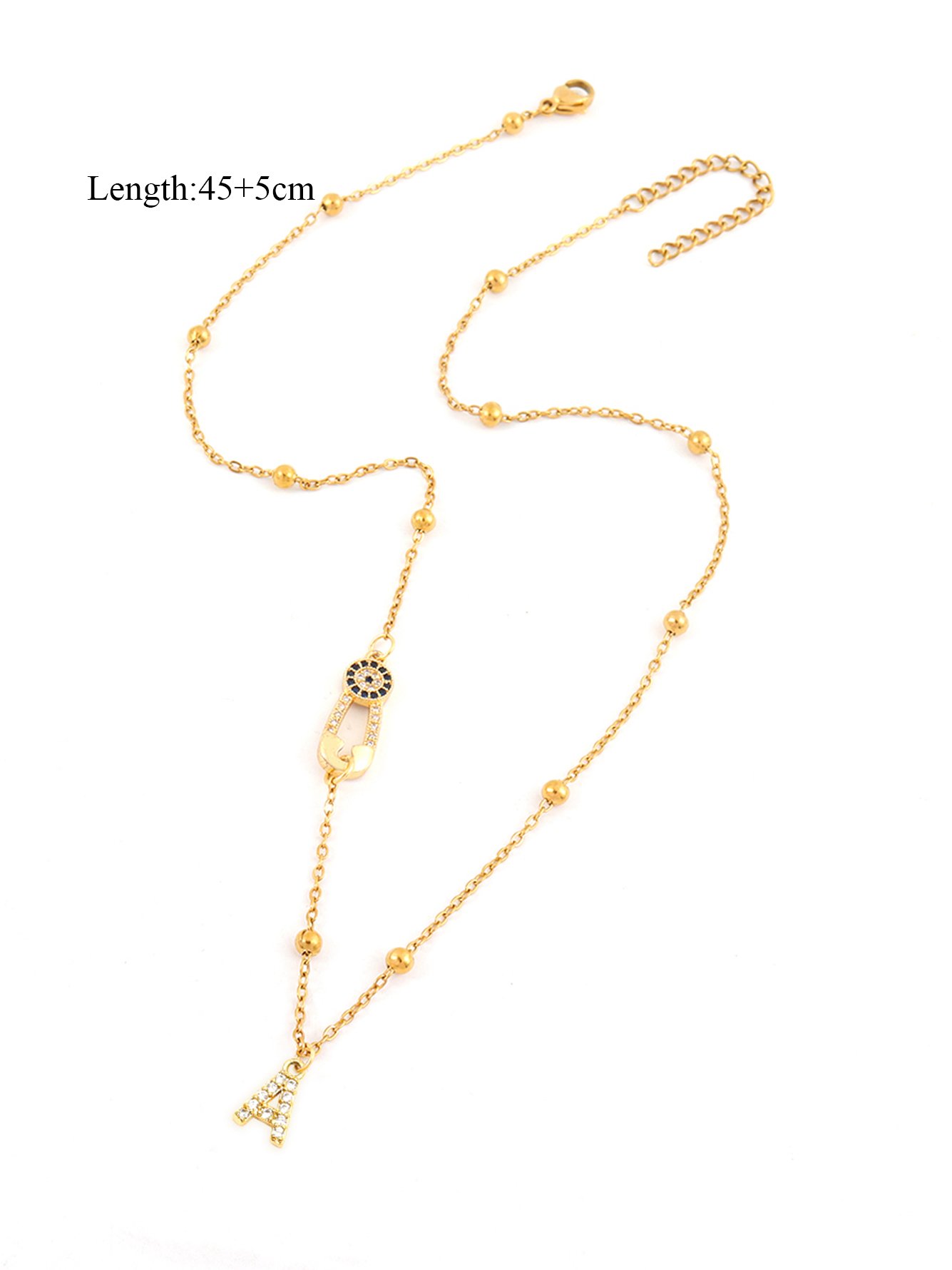 Gold Solid Pendant Necklace