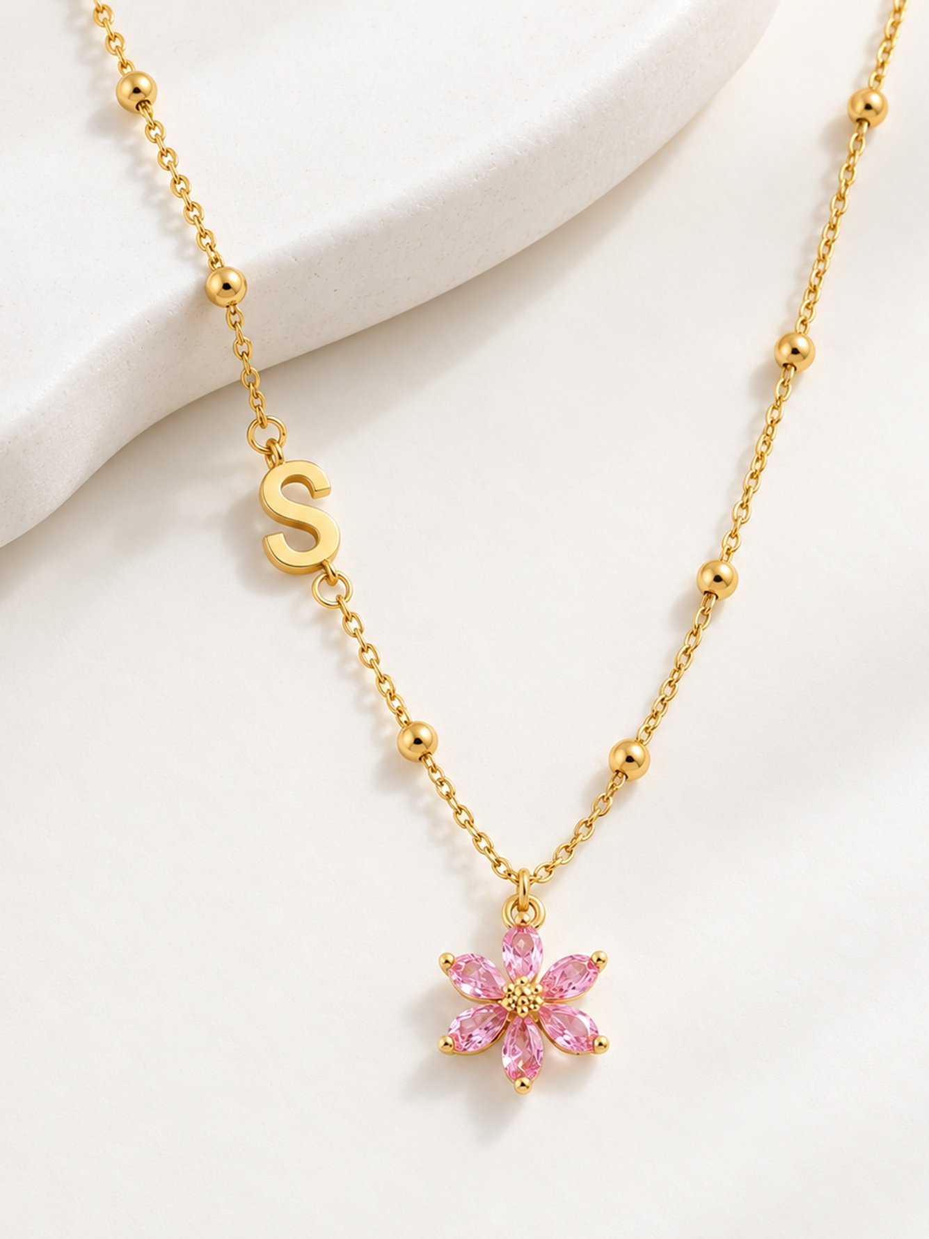 Gold Solid Pendant Necklace