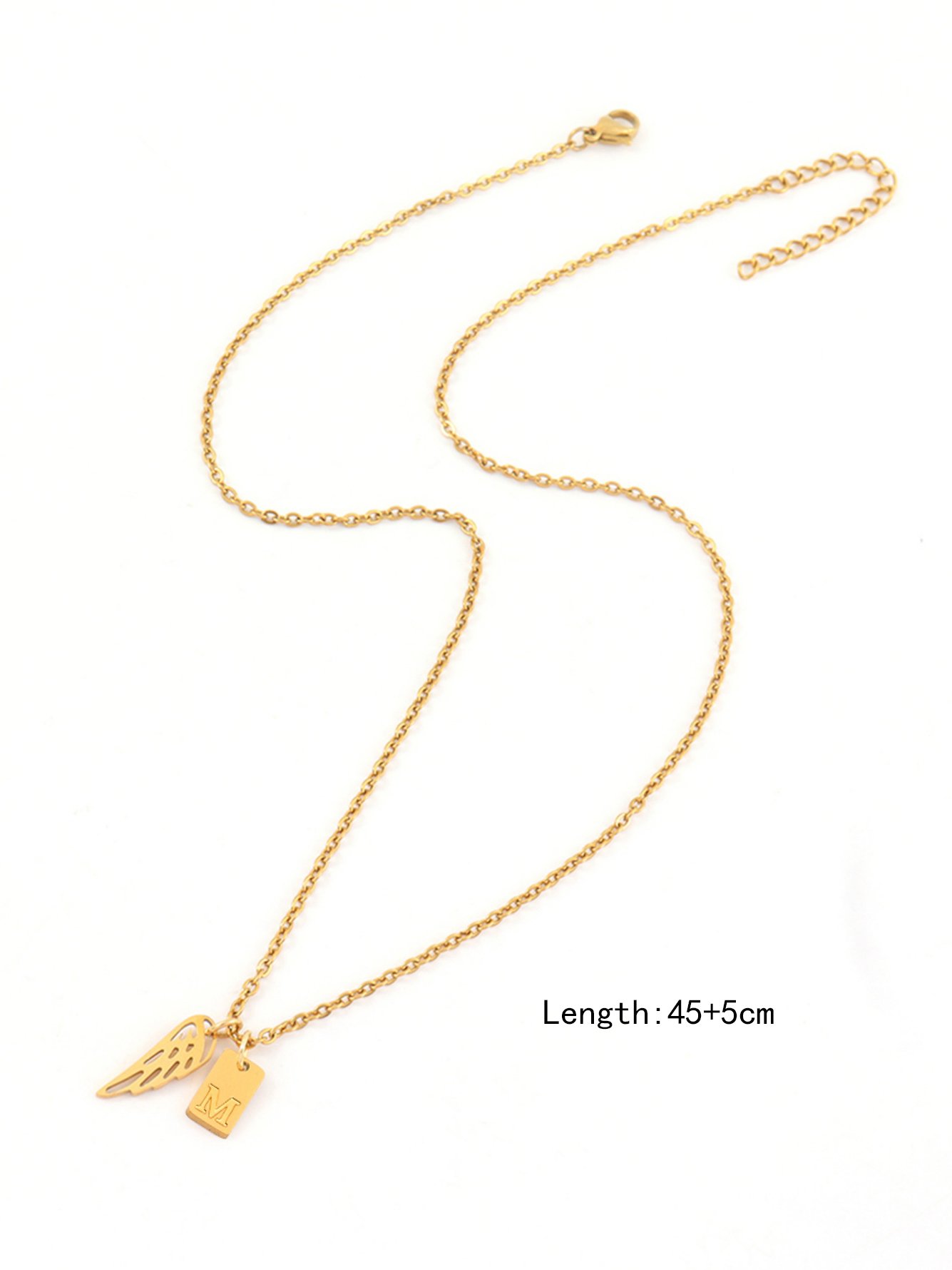 Gold Solid Pendant Necklace