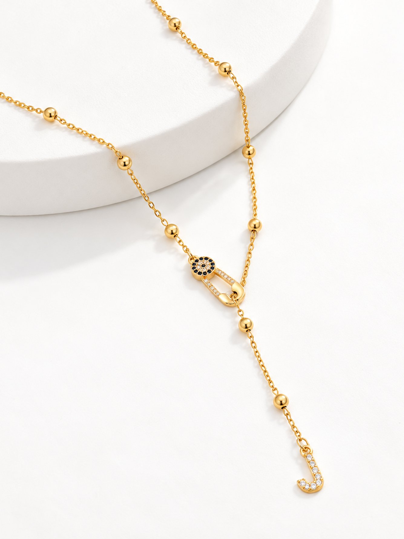 Gold Solid Pendant Necklace
