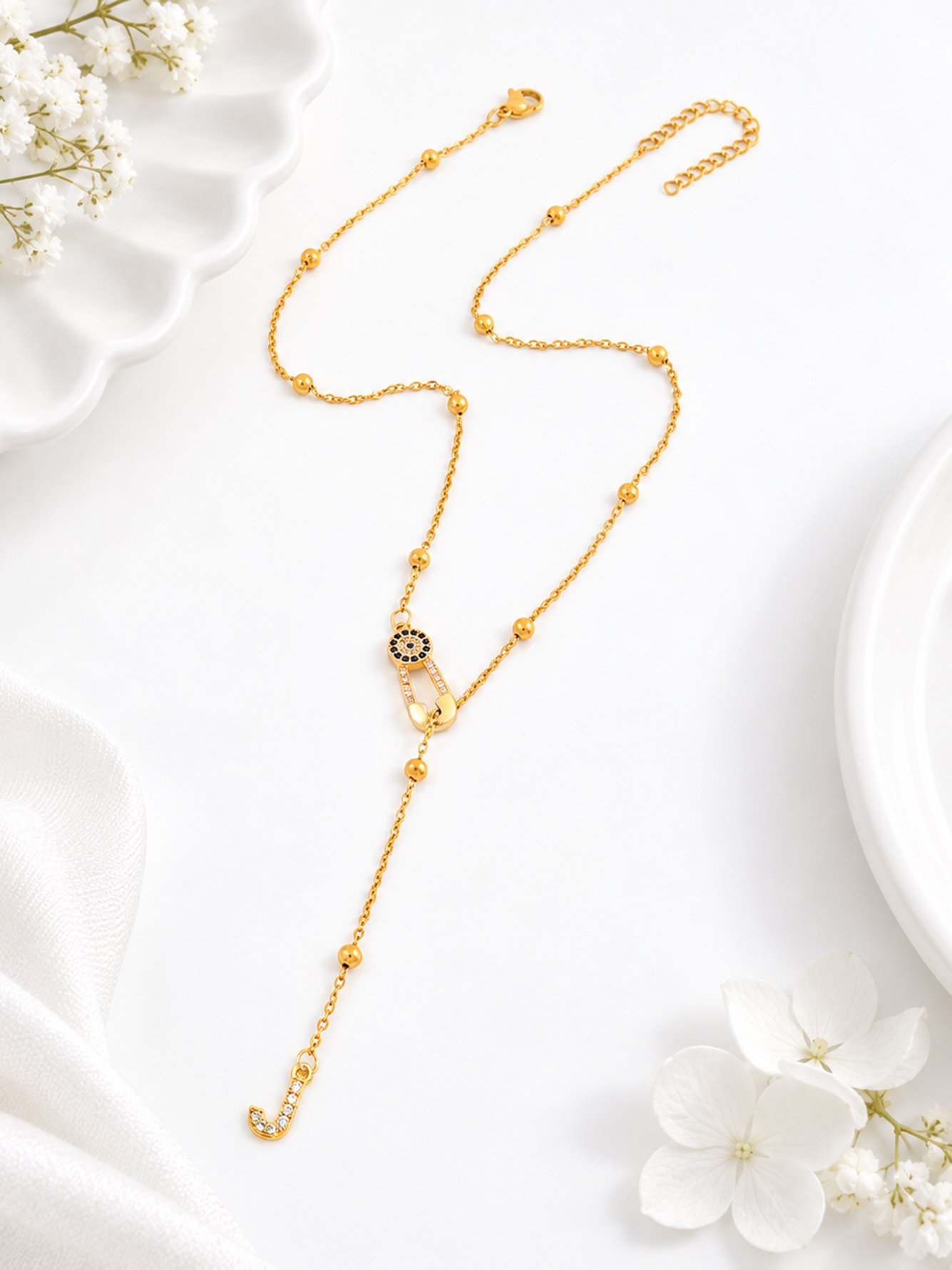 Gold Solid Pendant Necklace