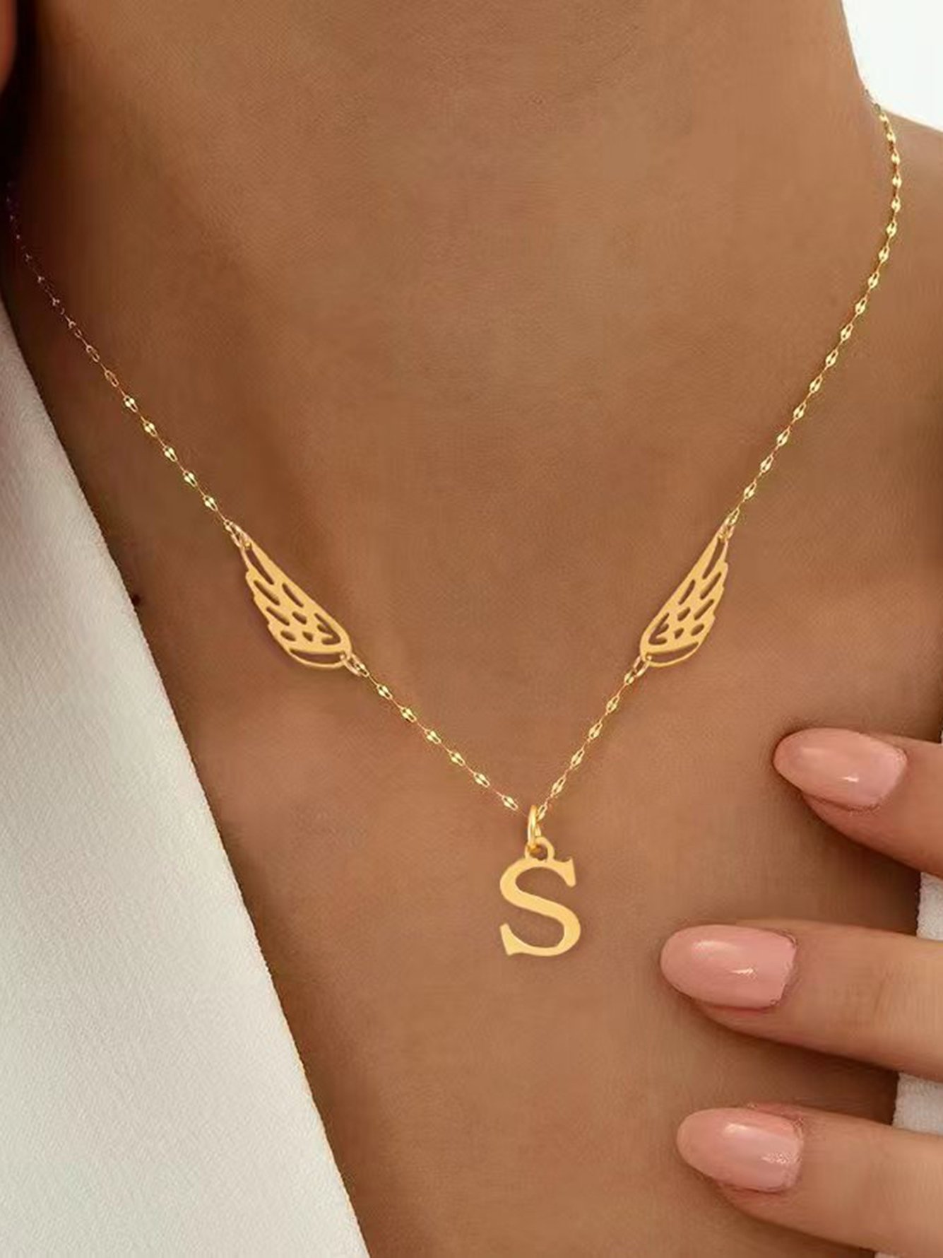 Gold Solid Pendant Necklace