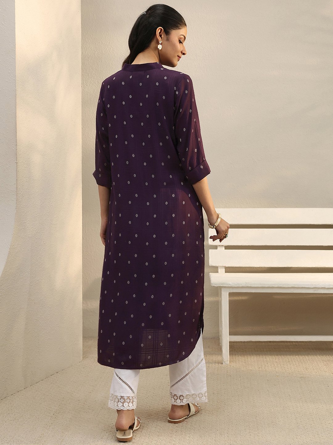 Rayon Straight Kurta with Printed Design