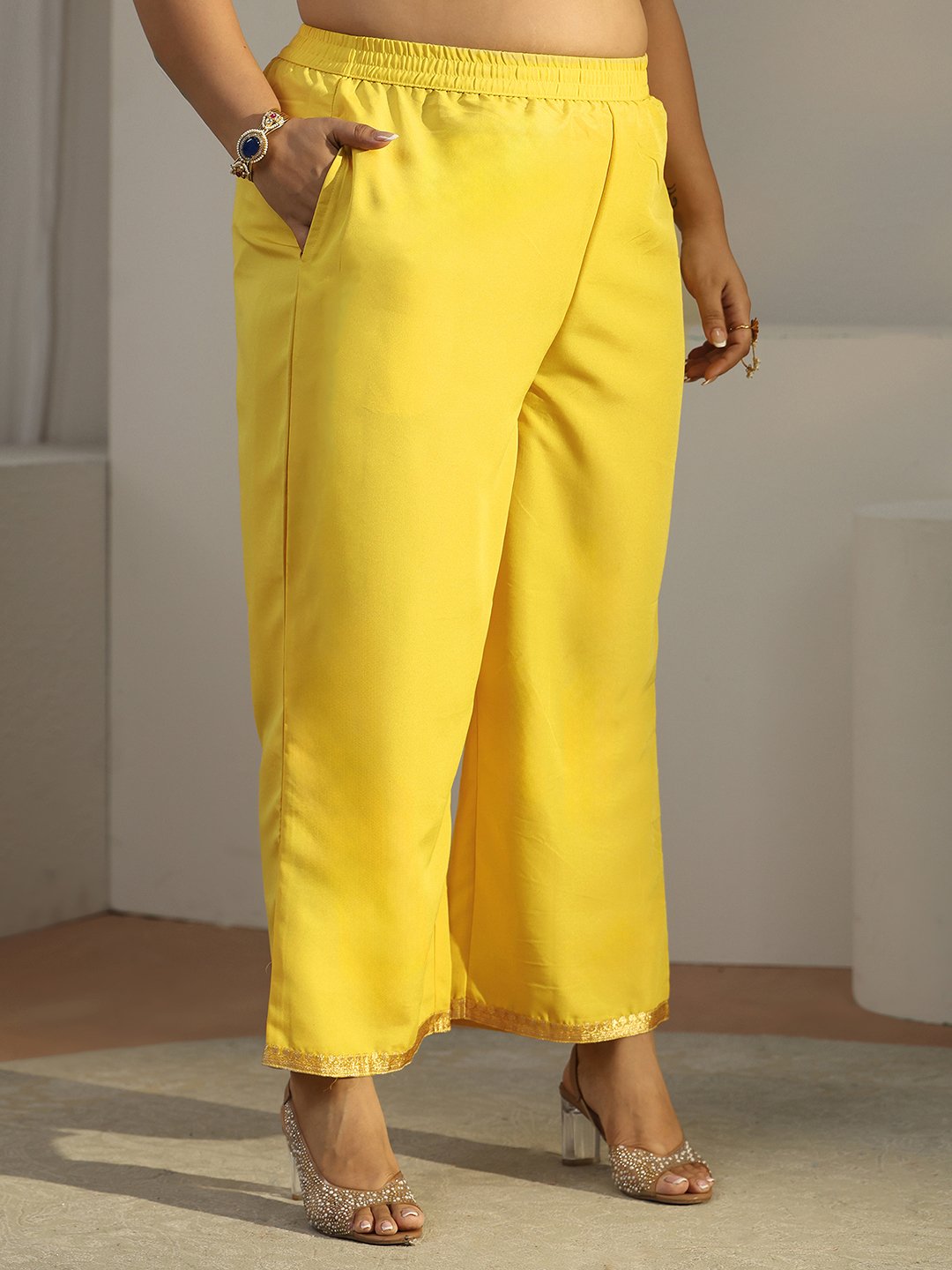 Mustard Silk Blend Embroidered Kurta Set with Dupatta