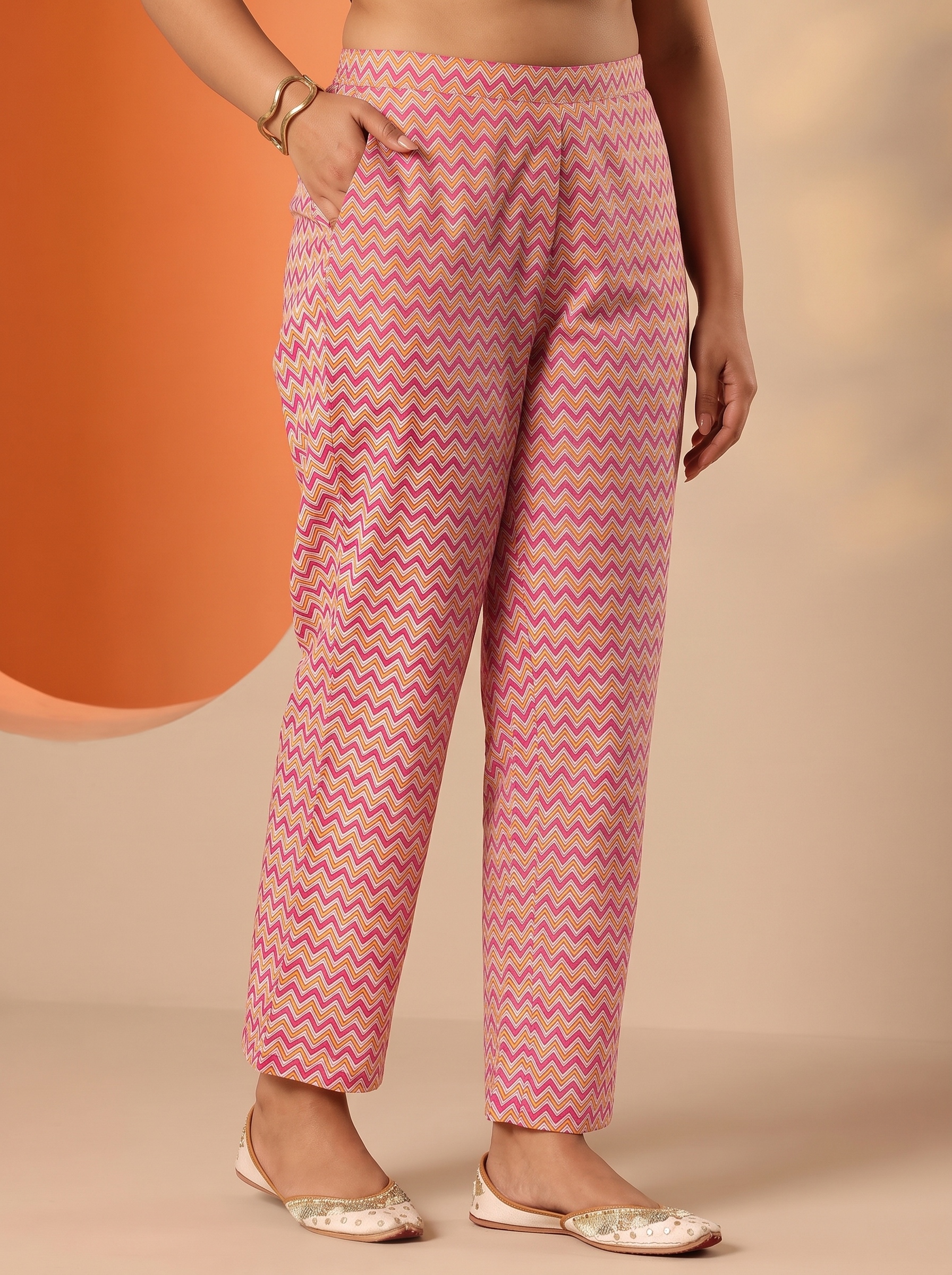 Off-White Printed Plus Size Kurta Set with Dupatta