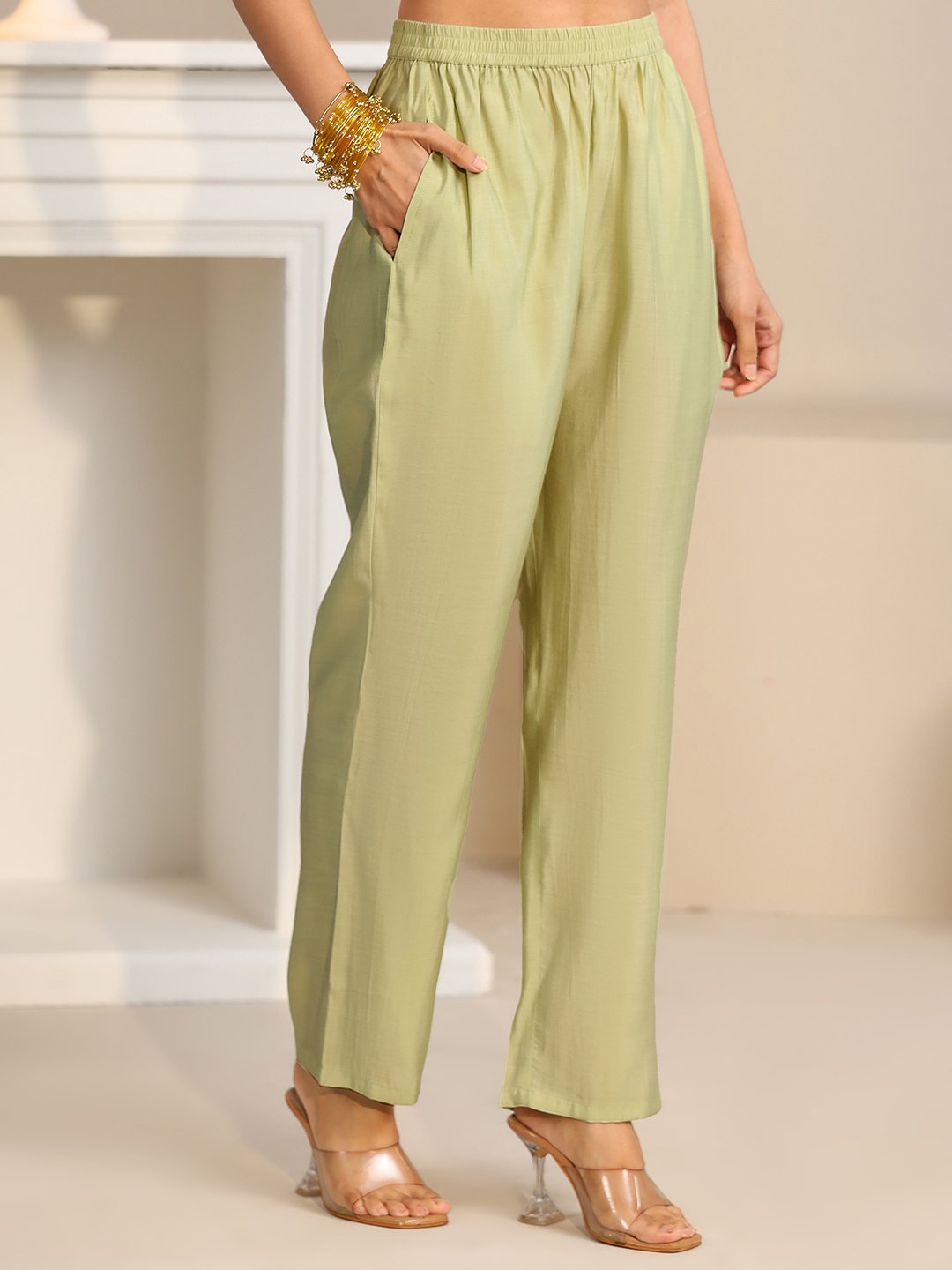 Green Embroidered Kurta Set with Dupatta