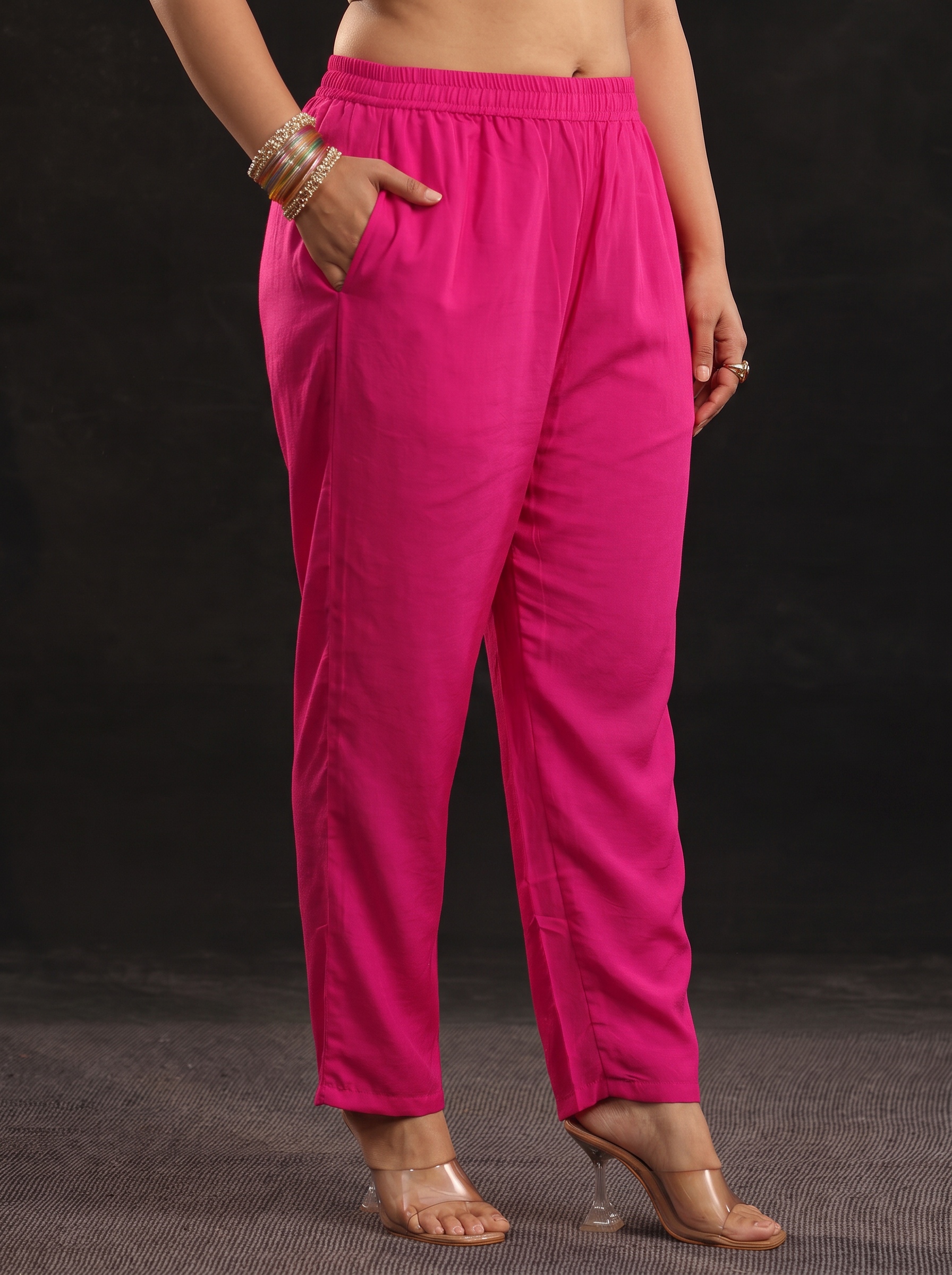 Pink Plus Size Embroidered Kurta Set with Dupatta