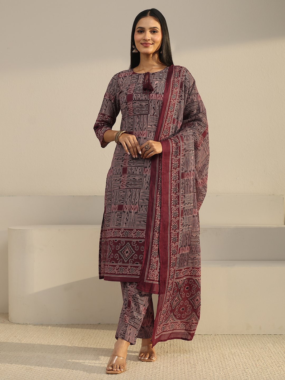 Printed Kurta Set with Dupatta