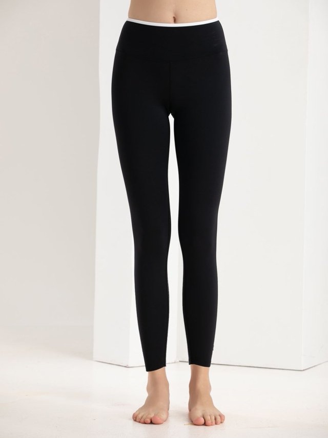 Black Contrast Trim Active Leggings