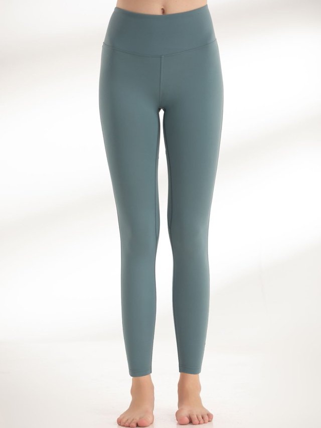 Green Solid Activewear Leggings