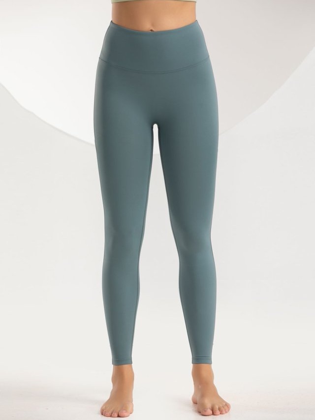 Green Solid Activewear Leggings