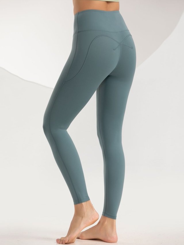 Green Solid Activewear Leggings