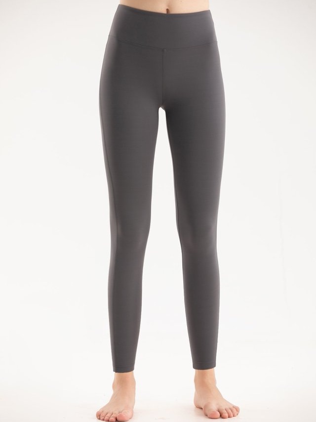 Grey Solid Activewear Leggings