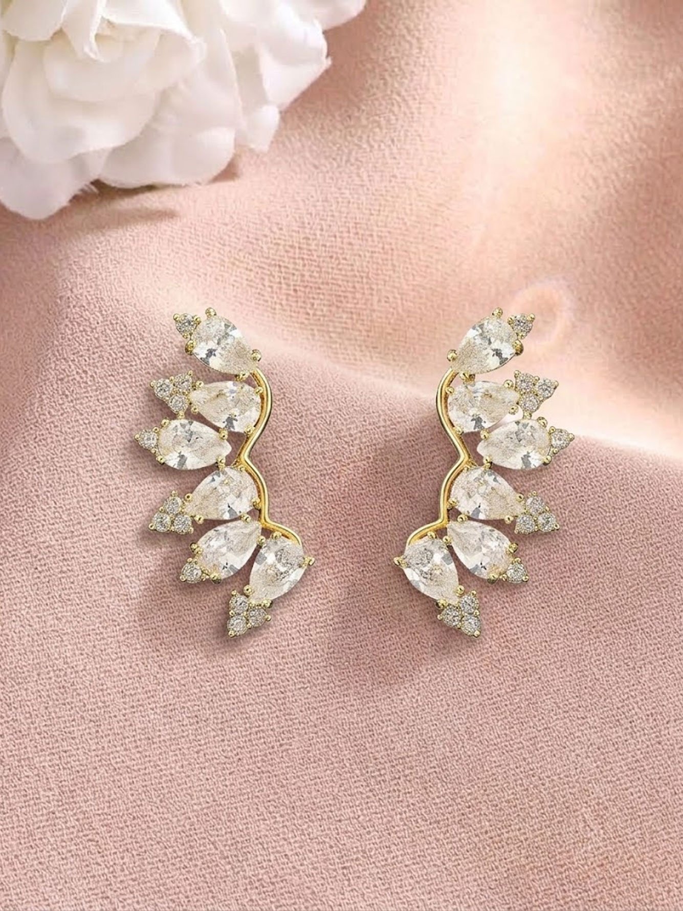Gold Solid Stud Earrings