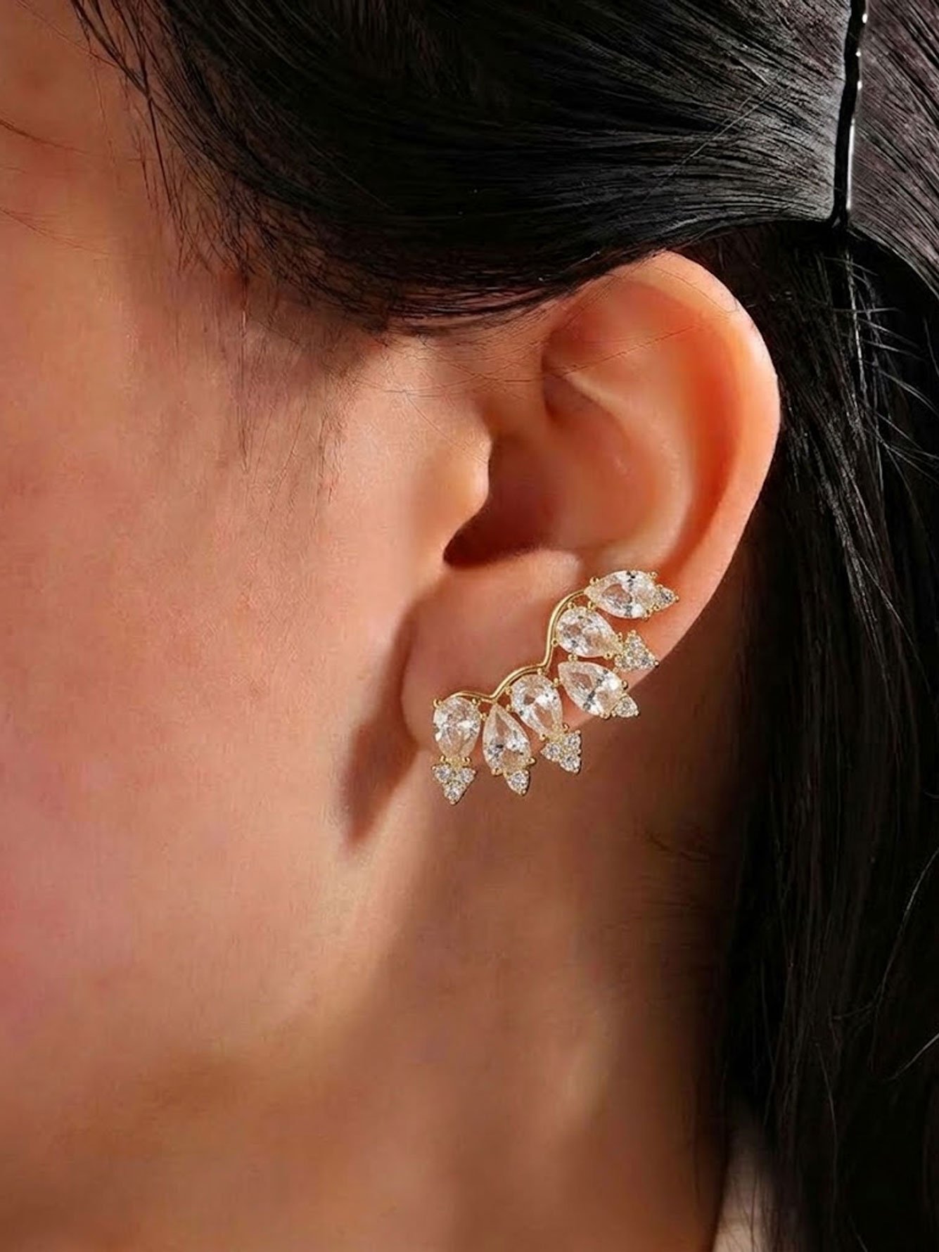 Gold Solid Stud Earrings