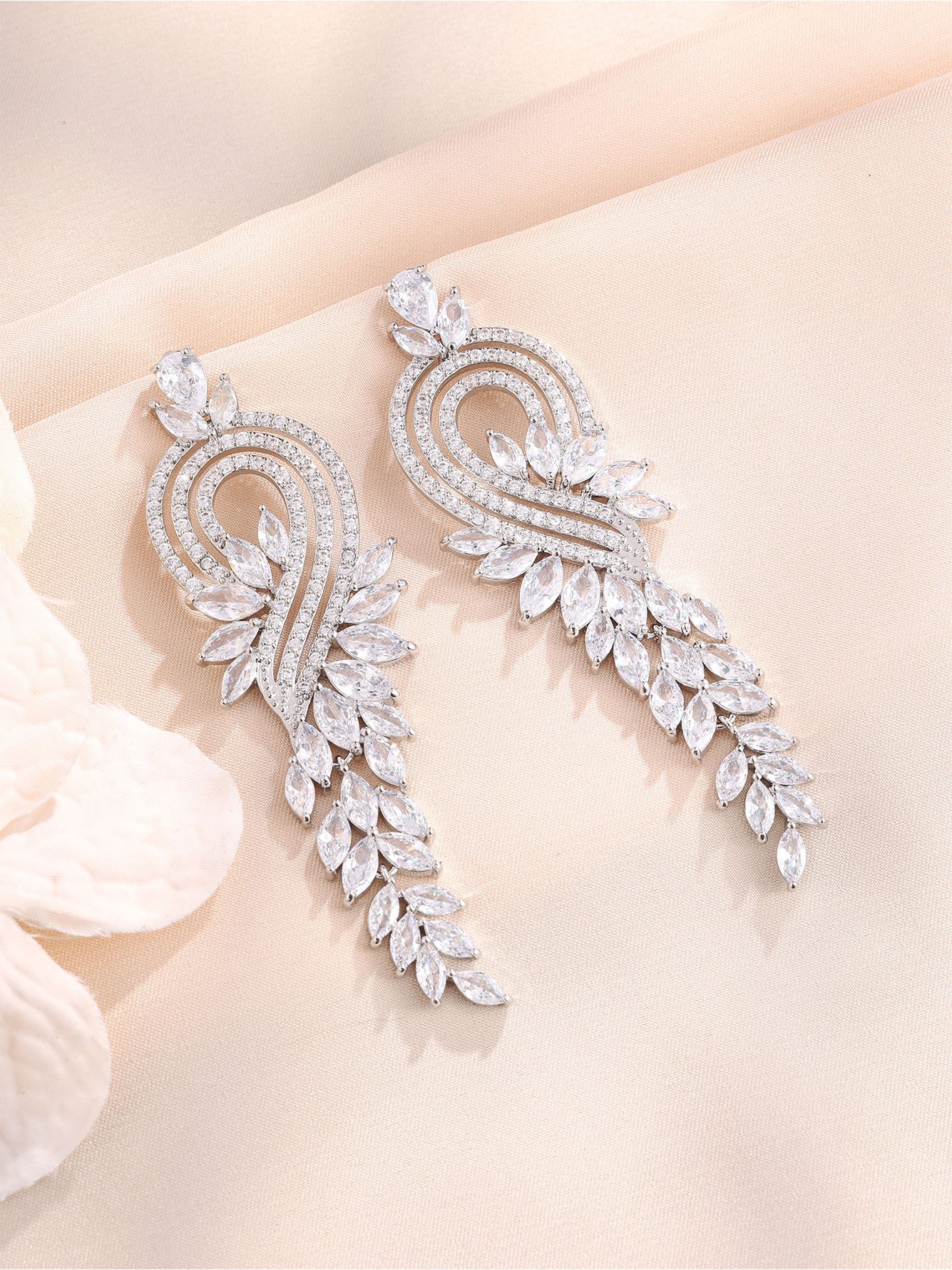 Silver Texture Stud Earrings
