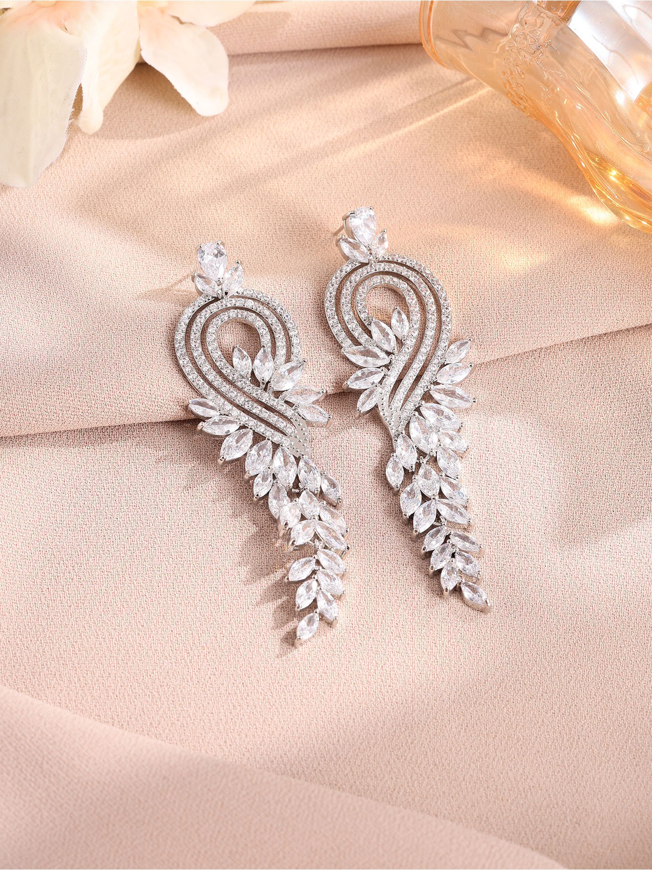 Silver Texture Stud Earrings