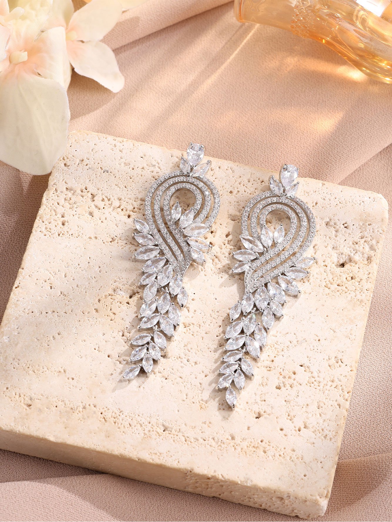 Silver Texture Stud Earrings