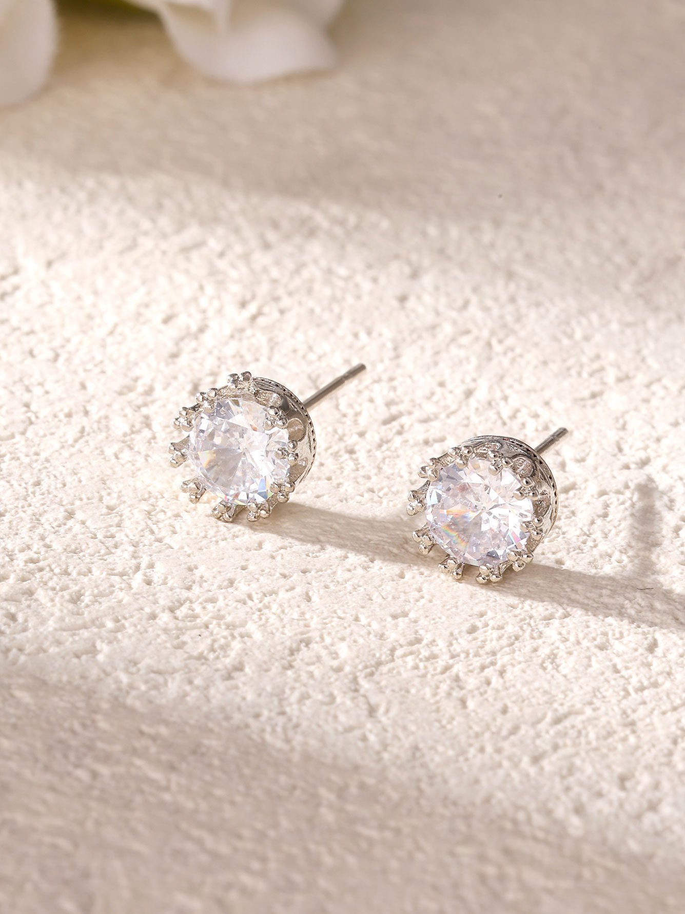 Silver Solid Stud Earrings