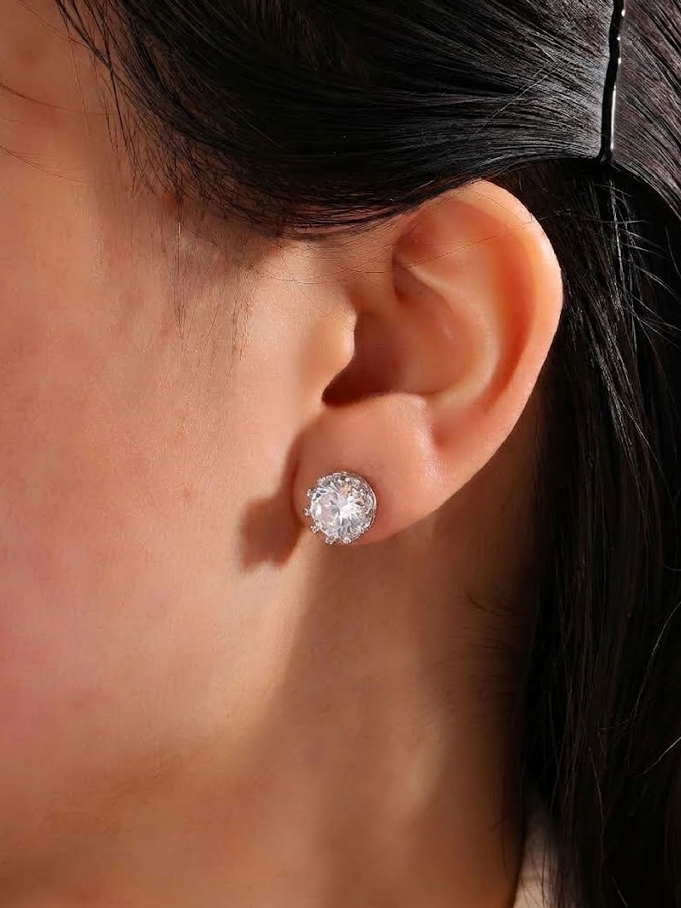 Silver Solid Stud Earrings