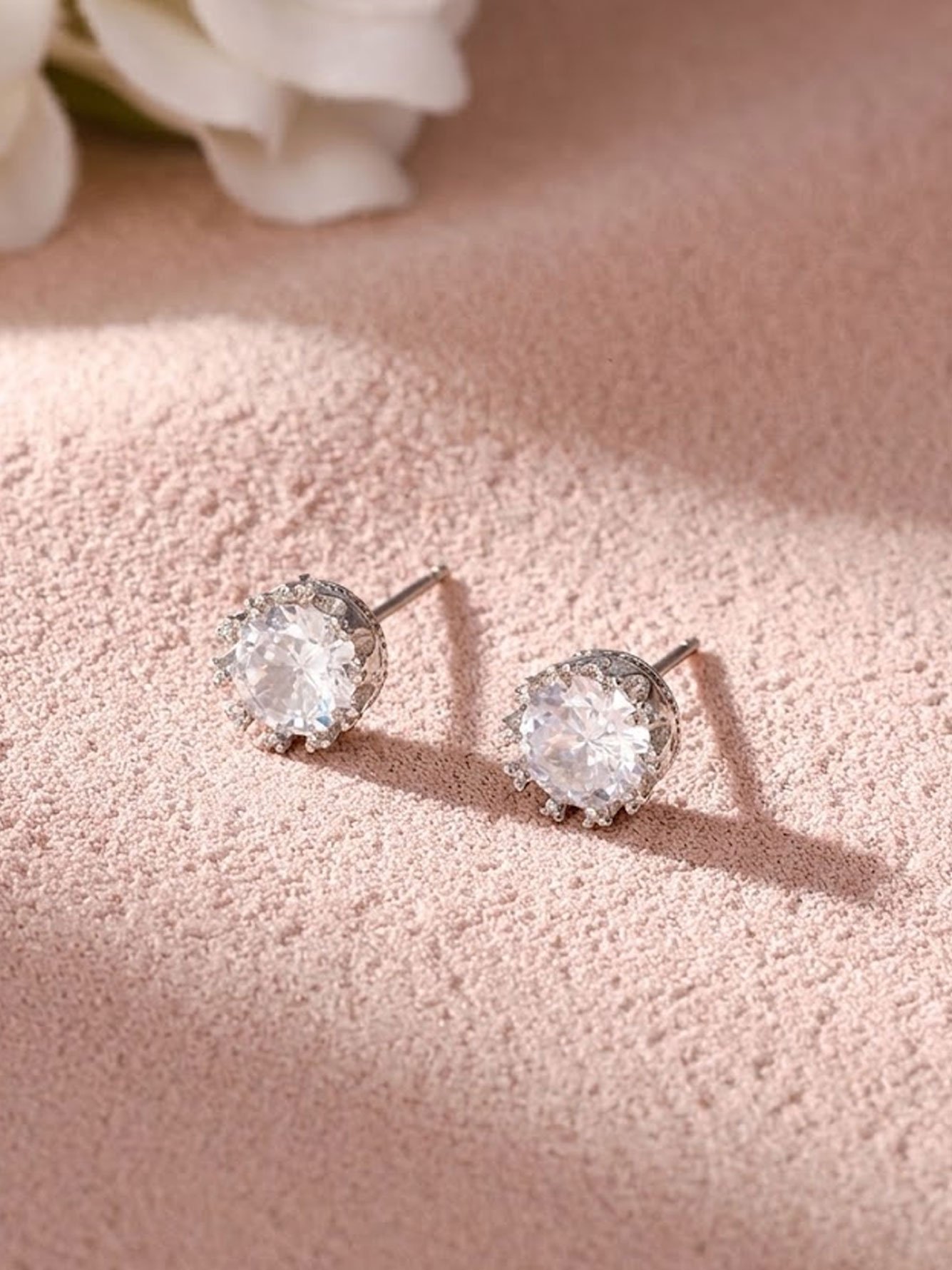 Silver Solid Stud Earrings