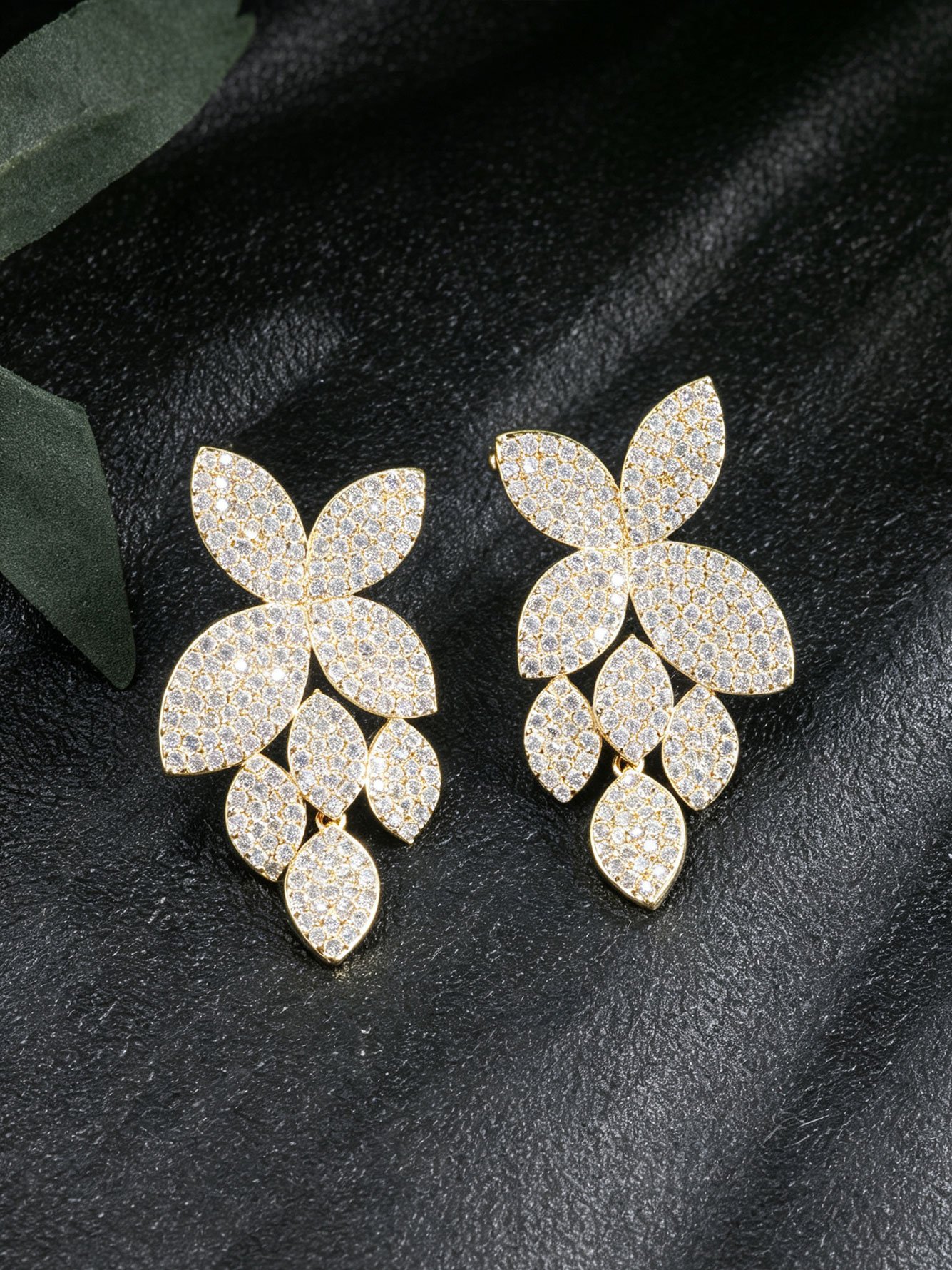 Gold Solid Stud Earrings
