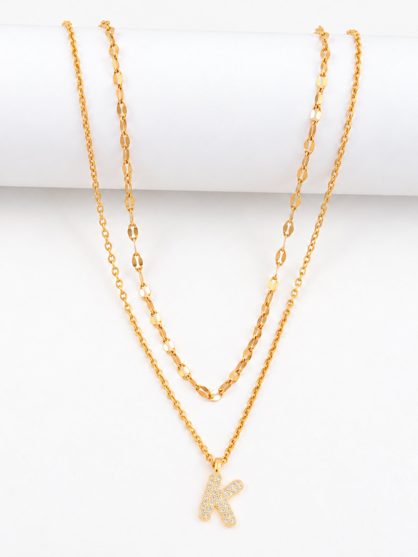 قلادة بدلاية سادة ذهبية