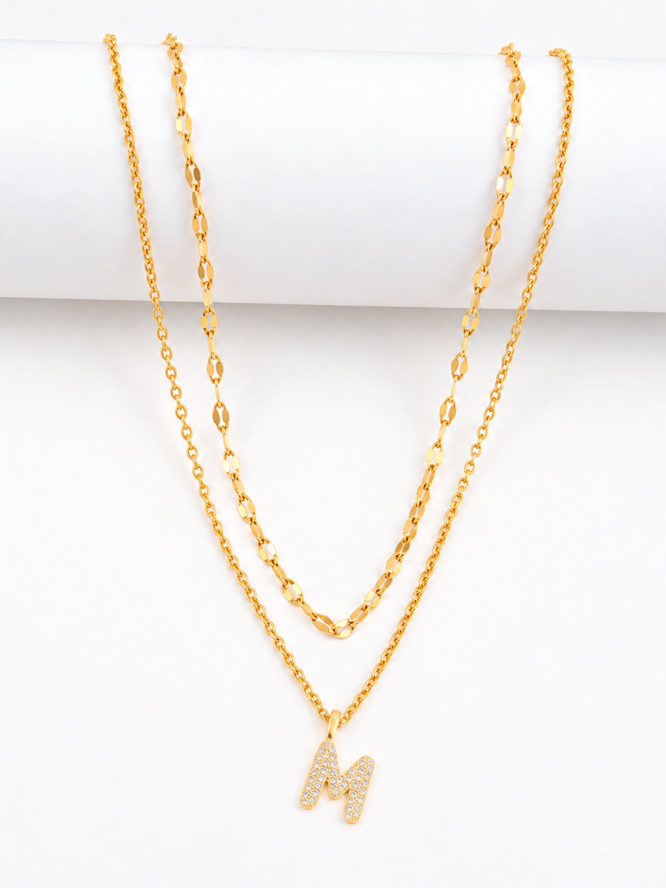 Gold Solid Pendant Necklace