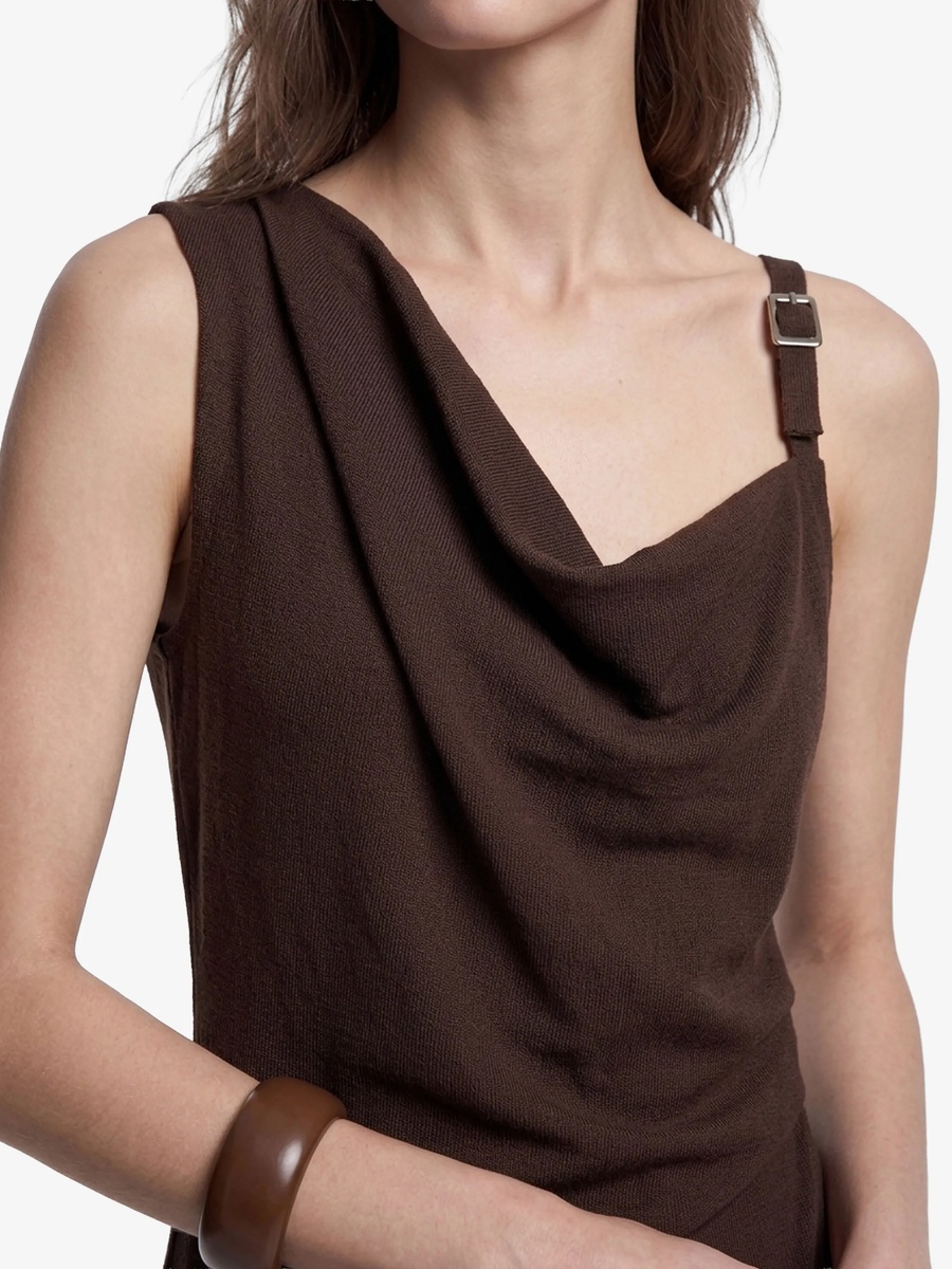 Brown Sleeveless Sheath Maxi Dress - Perfect for Daytime
