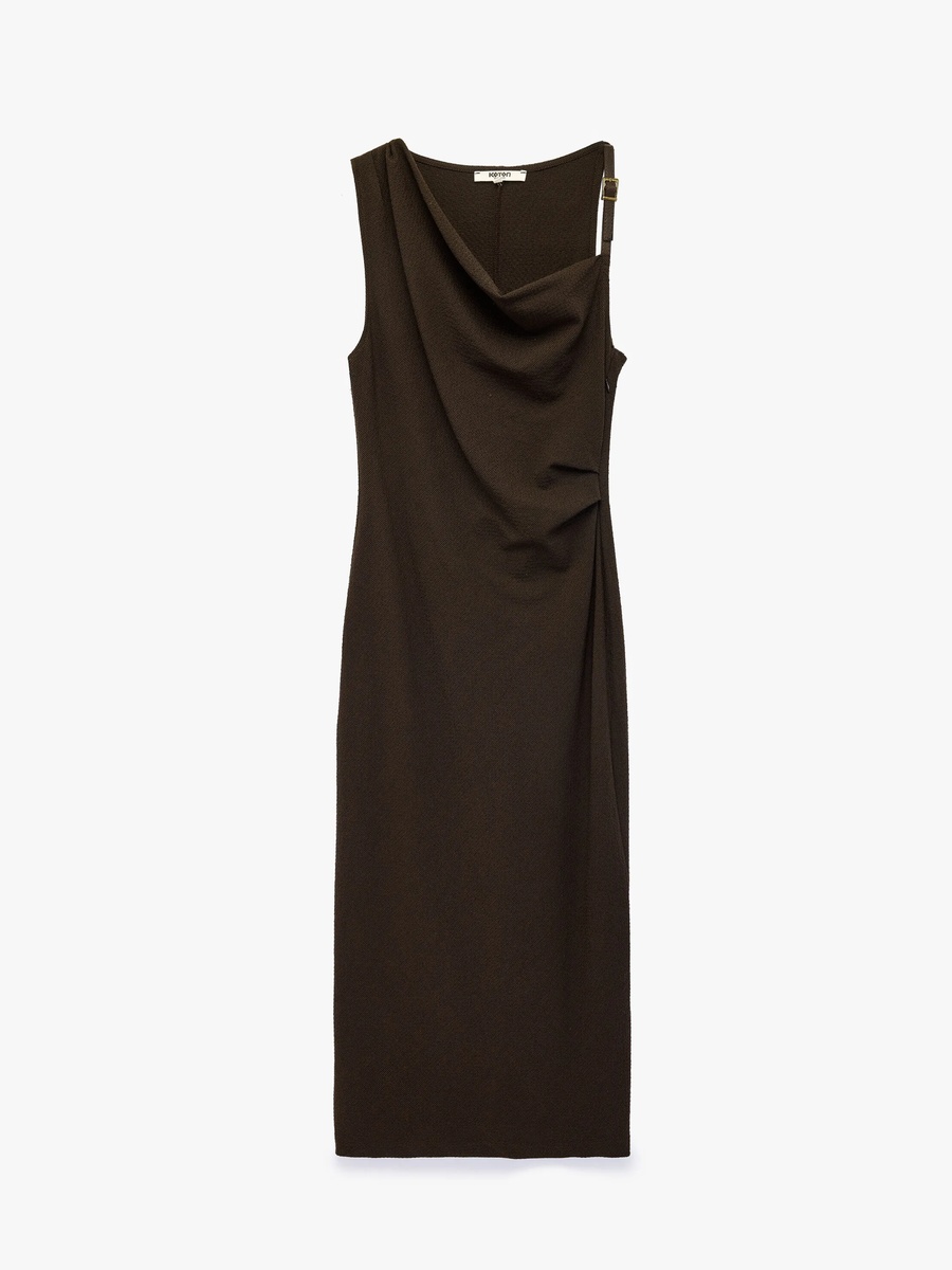 Brown Sleeveless Sheath Maxi Dress - Perfect for Daytime