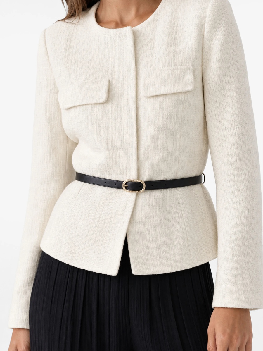 Beige Tweed Jacket
