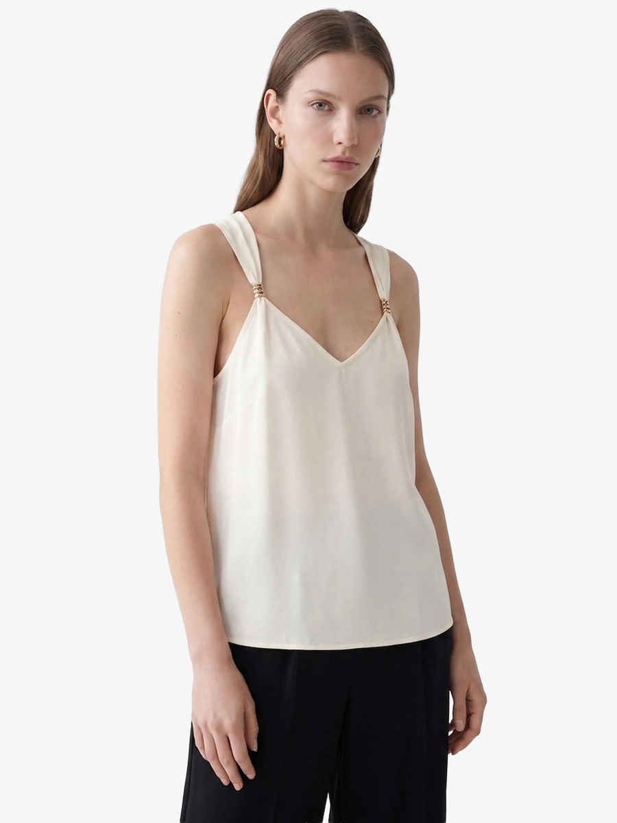 Beige Sleeveless Cami Top