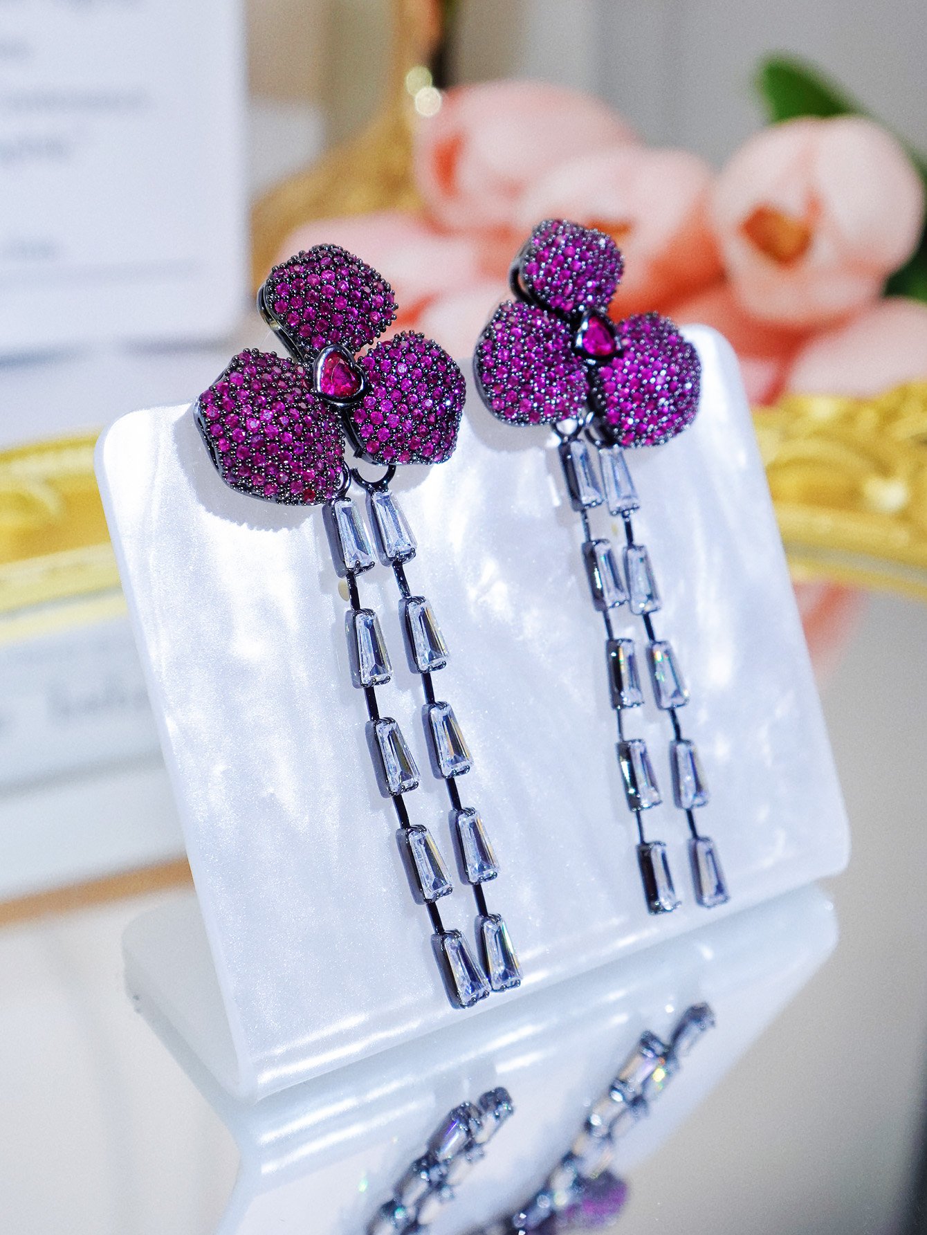 Purple Solid Danglers