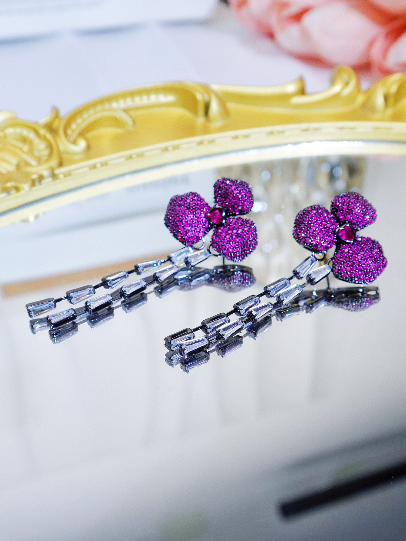 Purple Solid Danglers
