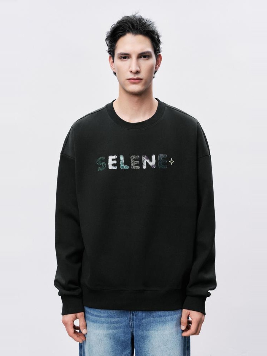 Black Logo Patch Sweatshirt