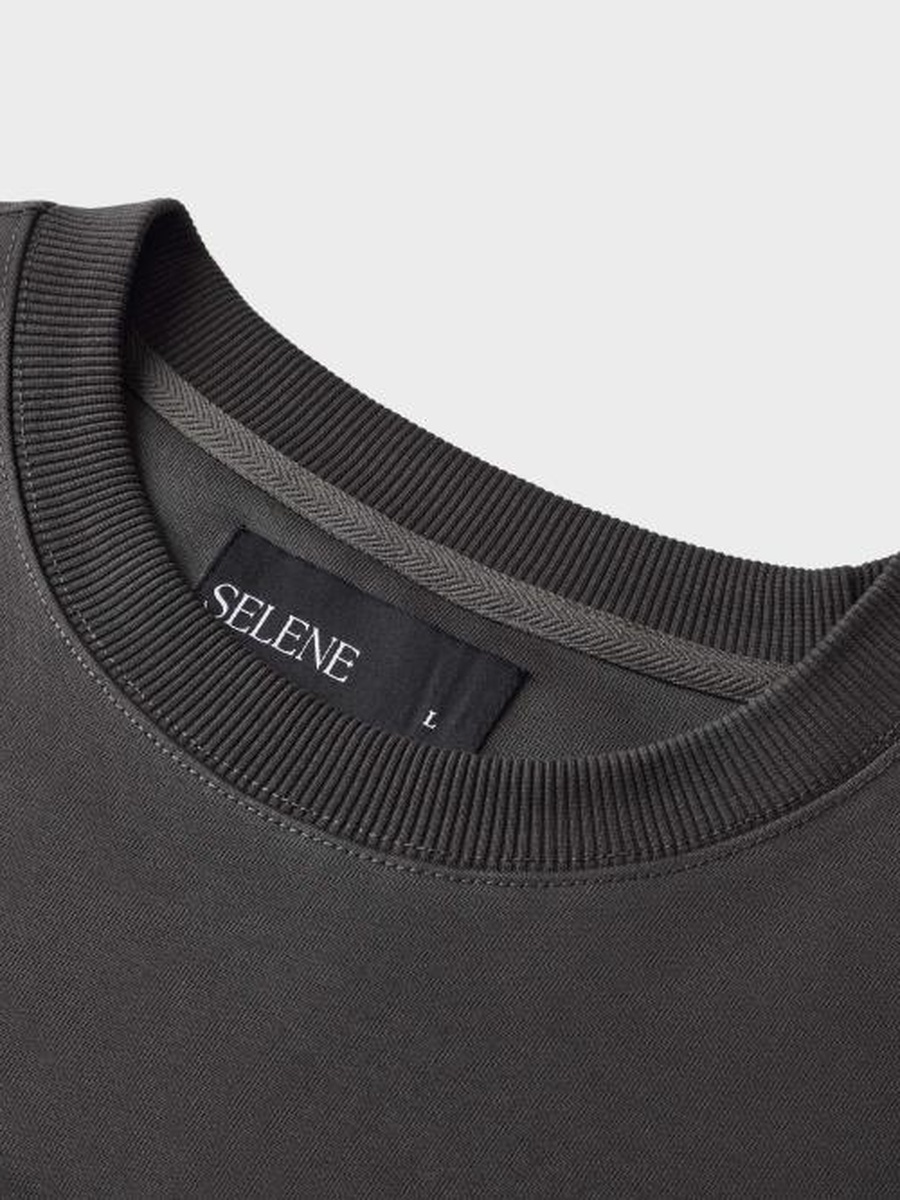Grey Logo Graphic Pullover Sweatshirt
