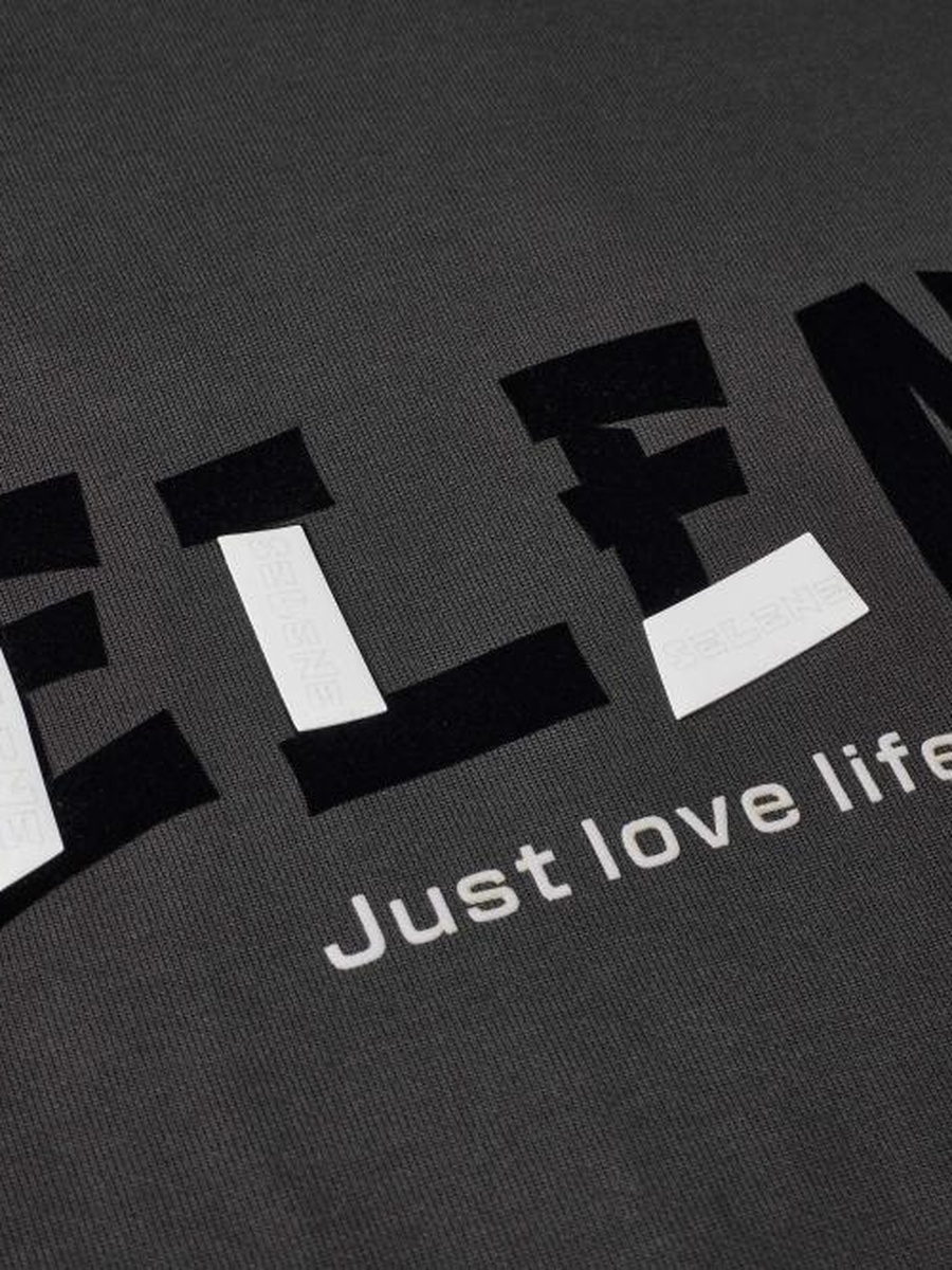 Grey Logo Graphic Pullover Sweatshirt