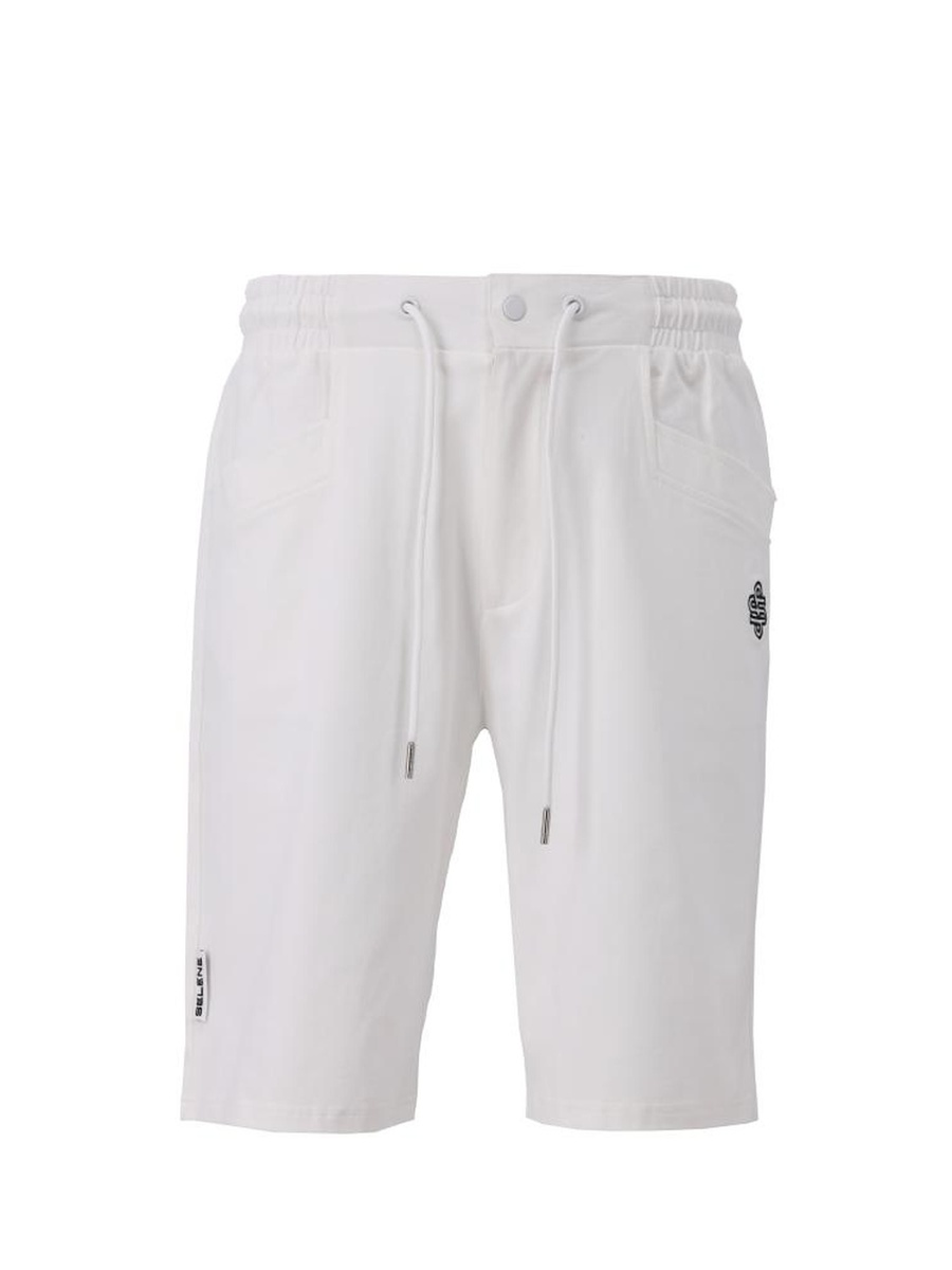 Off White Solid Casual Shorts