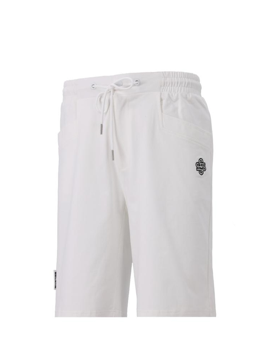 Off White Solid Casual Shorts