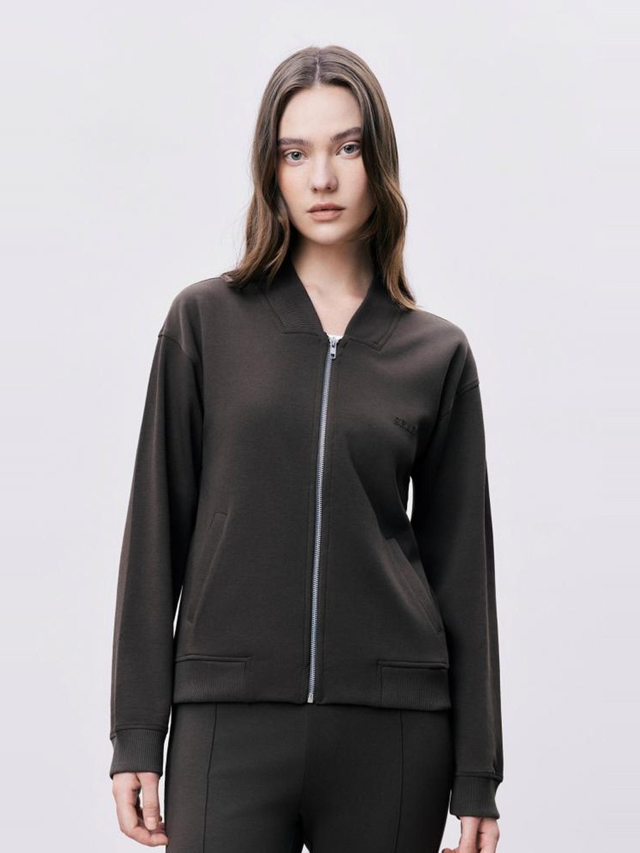 Grey Interlock Regular Fit Jacket