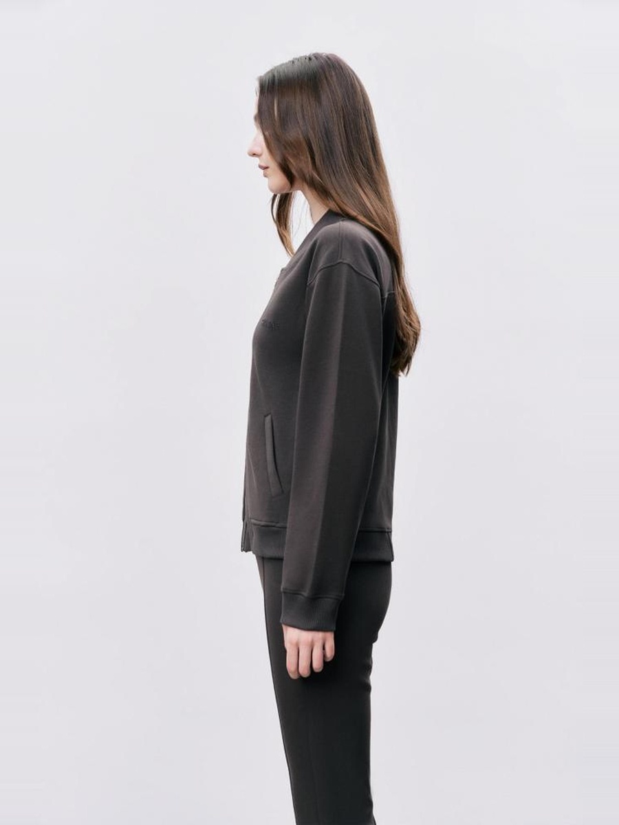 Grey Interlock Regular Fit Jacket