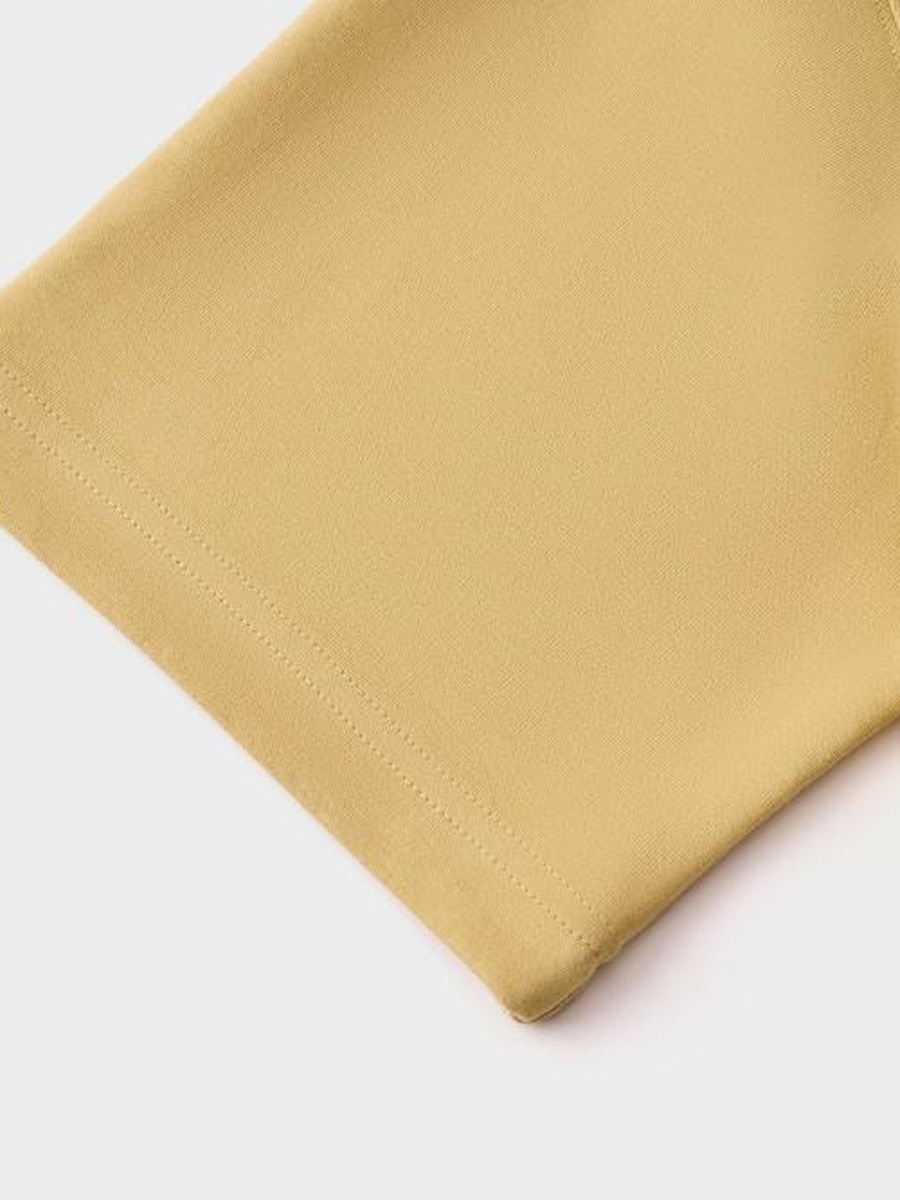 Beige Short Sleeve Cotton T-Shirt