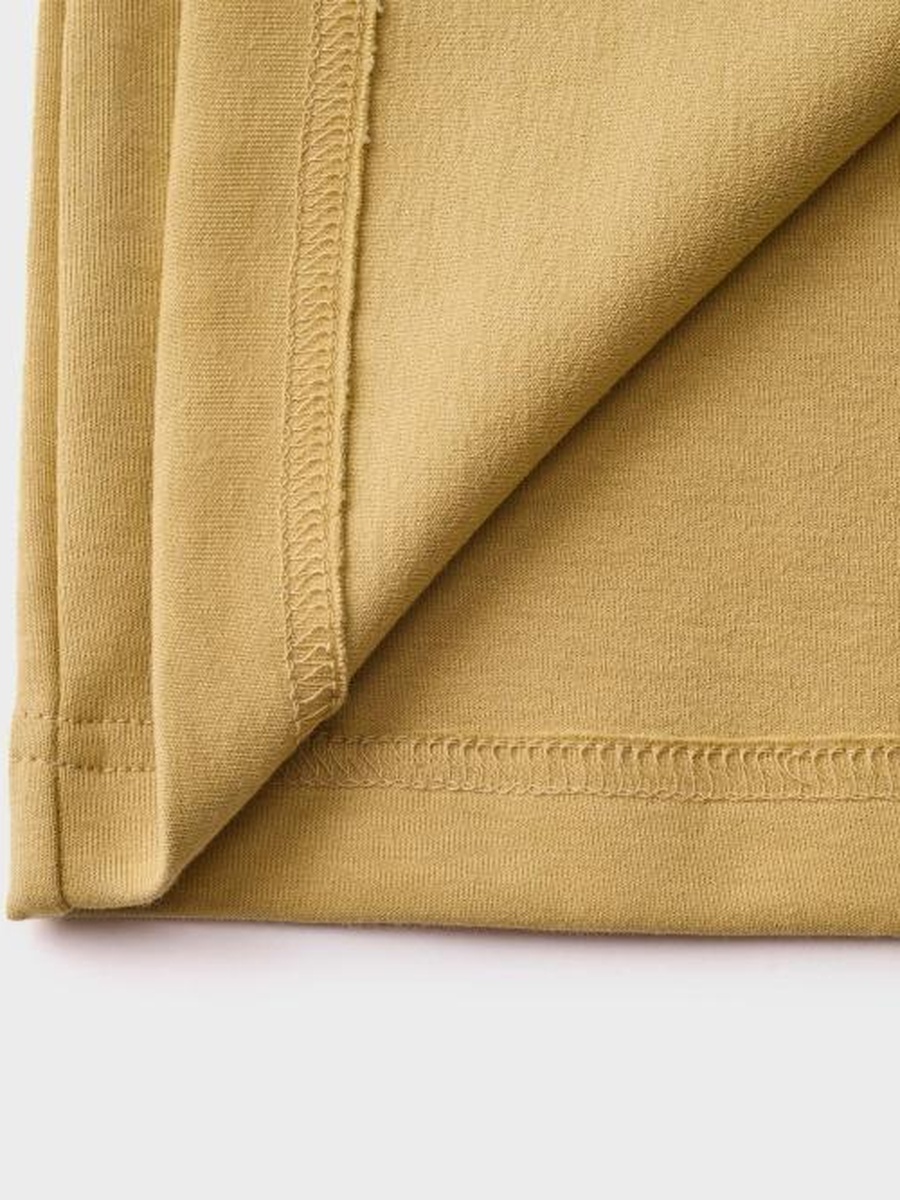 Beige Short Sleeve Cotton T-Shirt