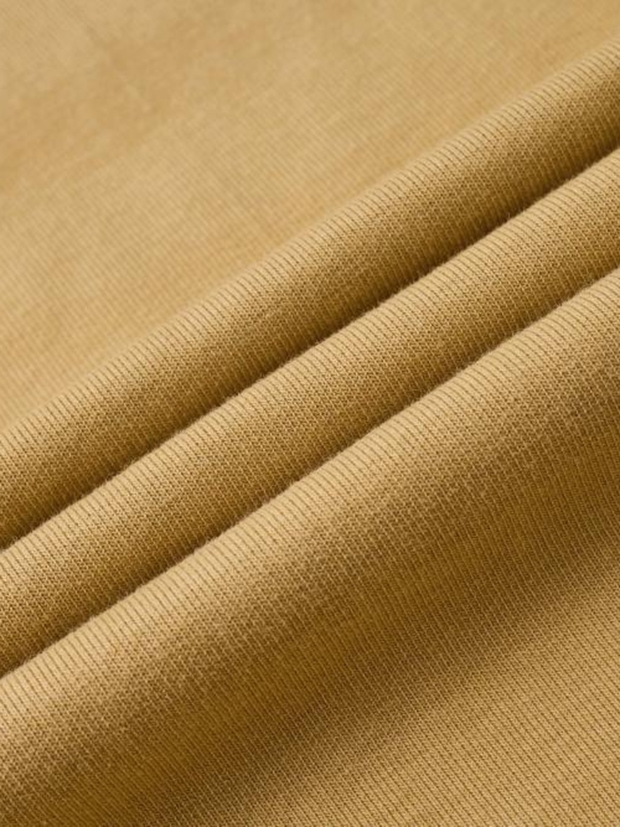 Beige Short Sleeve Cotton T-Shirt
