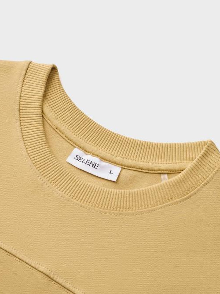 Beige Short Sleeve Cotton T-Shirt