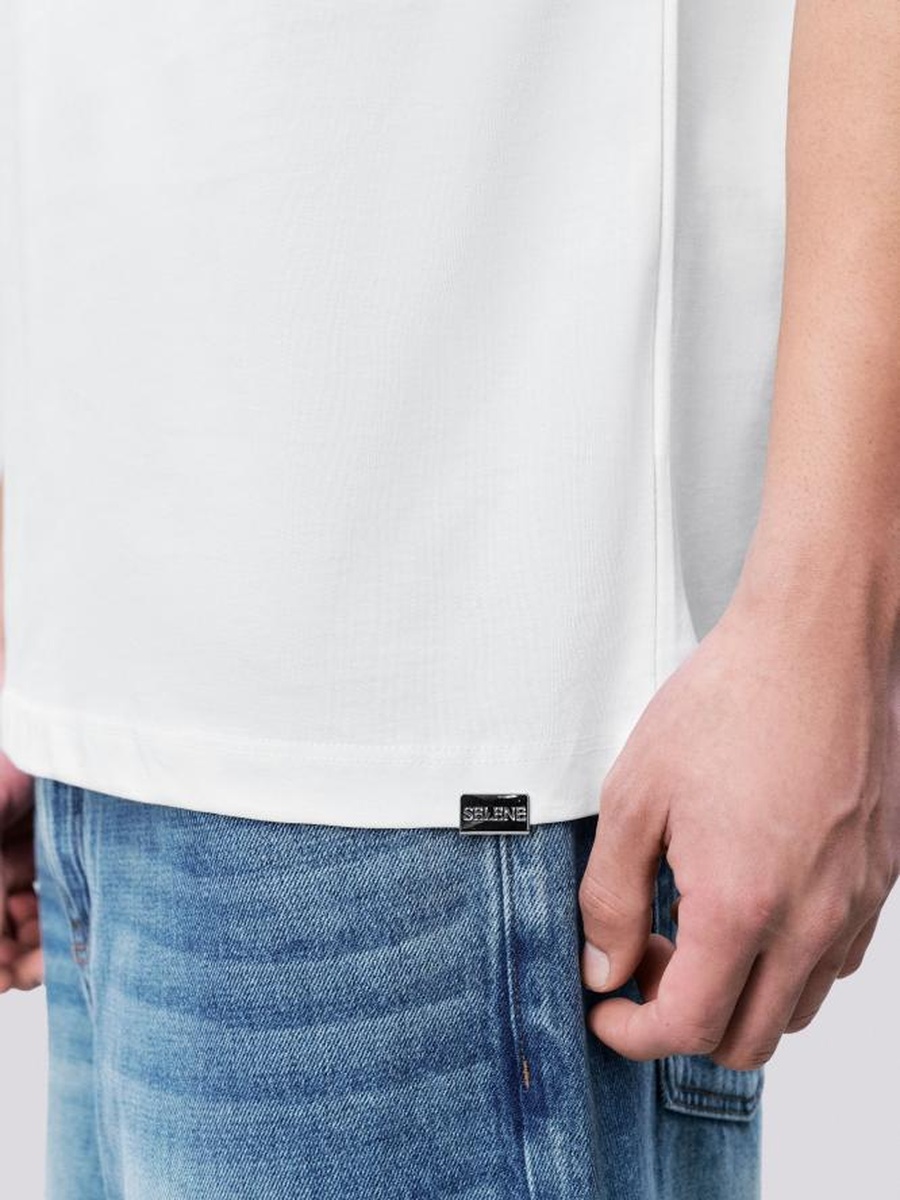 Off-White Round Neck Cotton T-Shirt
