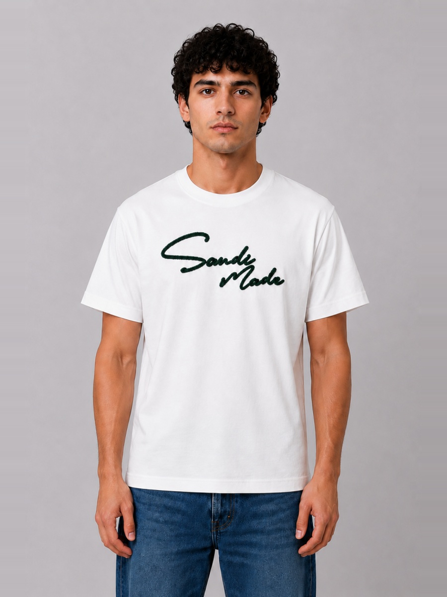 Slogan Print Regular Fit T-Shirt - White