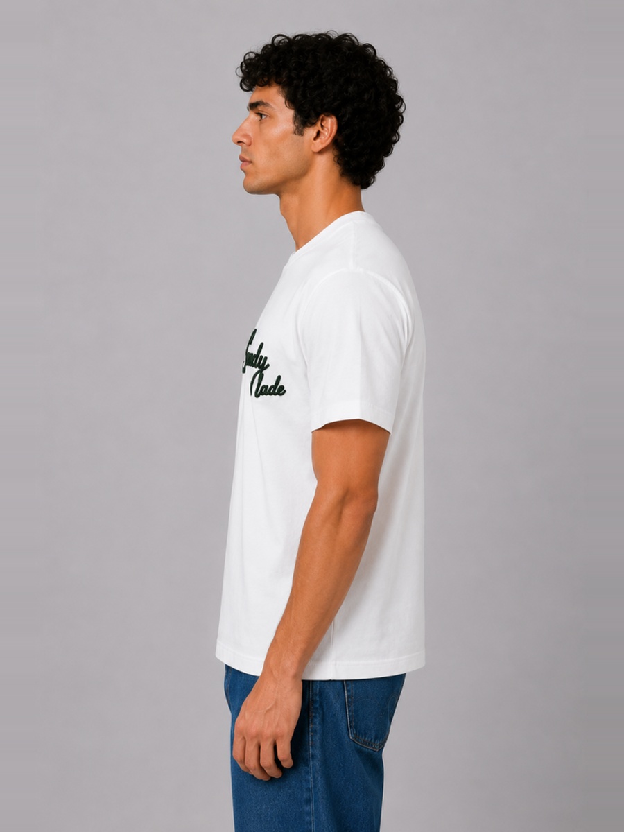 Slogan Print Regular Fit T-Shirt - White