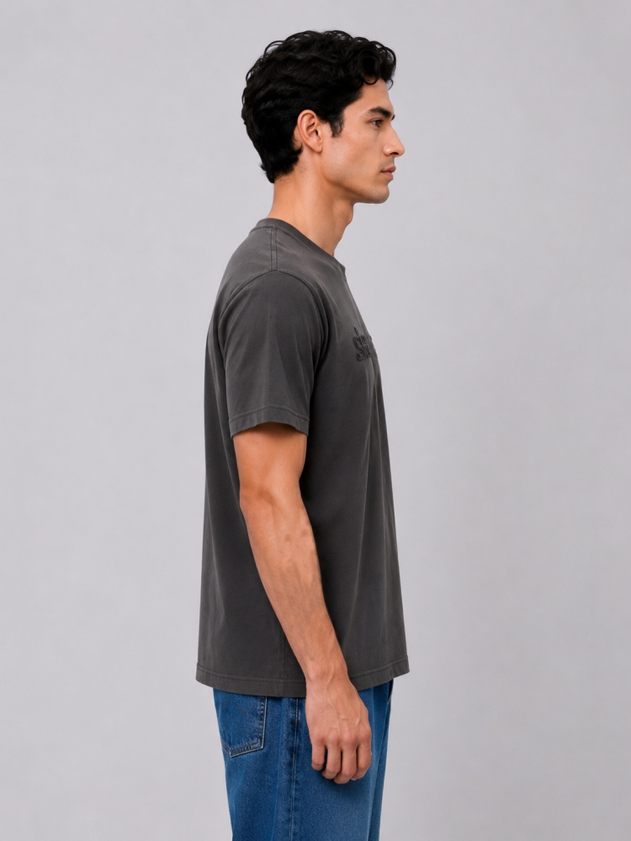 Charcoal Regular Fit Cotton T-Shirt