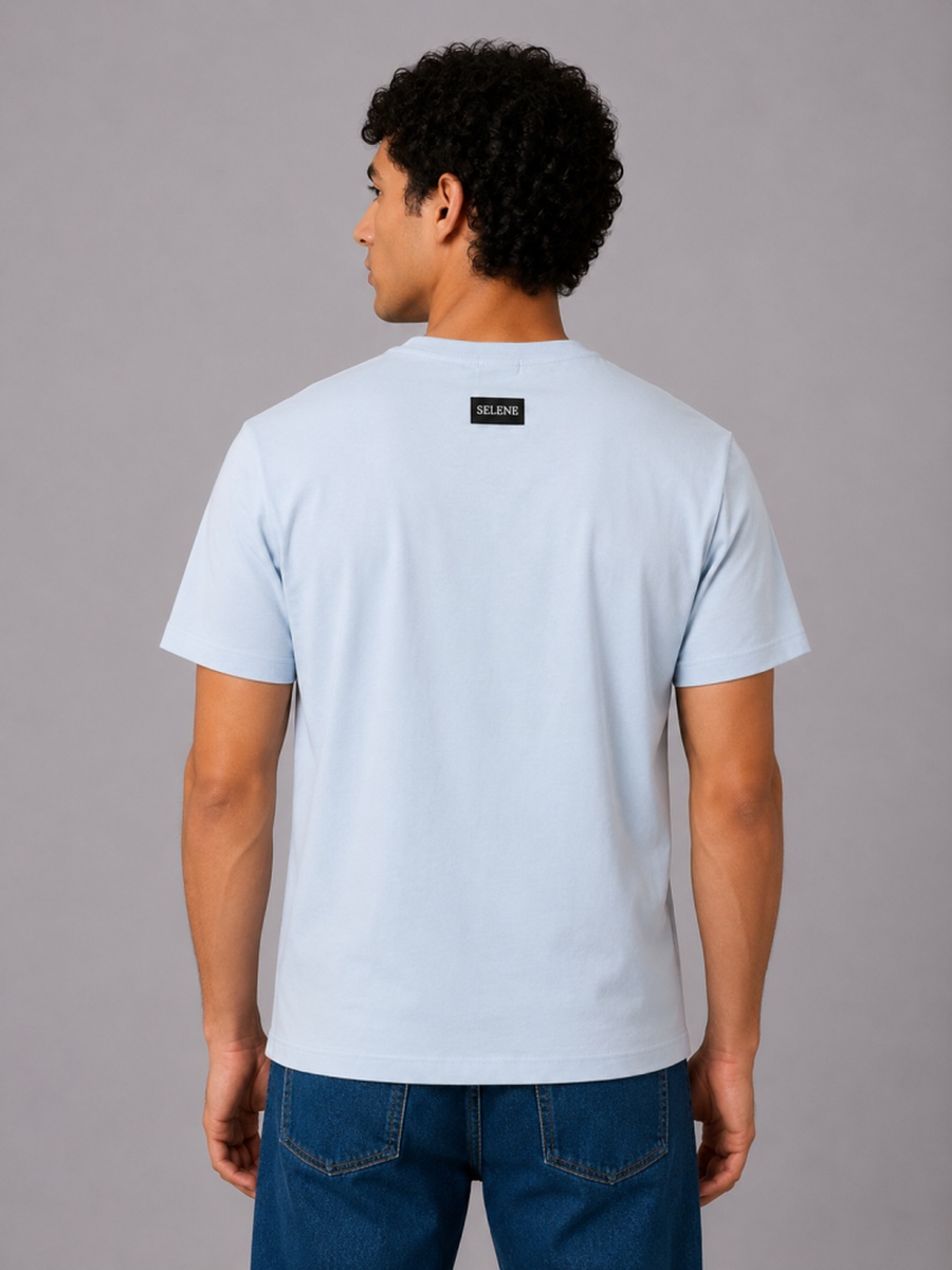 Light Blue Regular Fit Logo T-Shirt